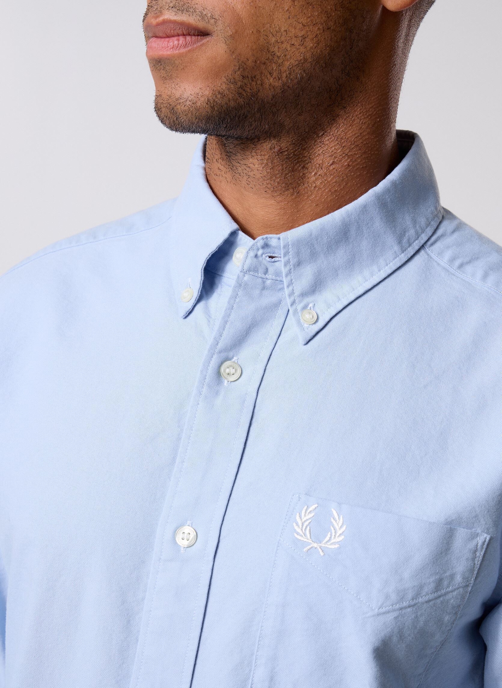 Hemden OXFORD SHIRT herren blau Fred Perry Hemden OXFORD SHIRT herren blau LIGHT SMOKE