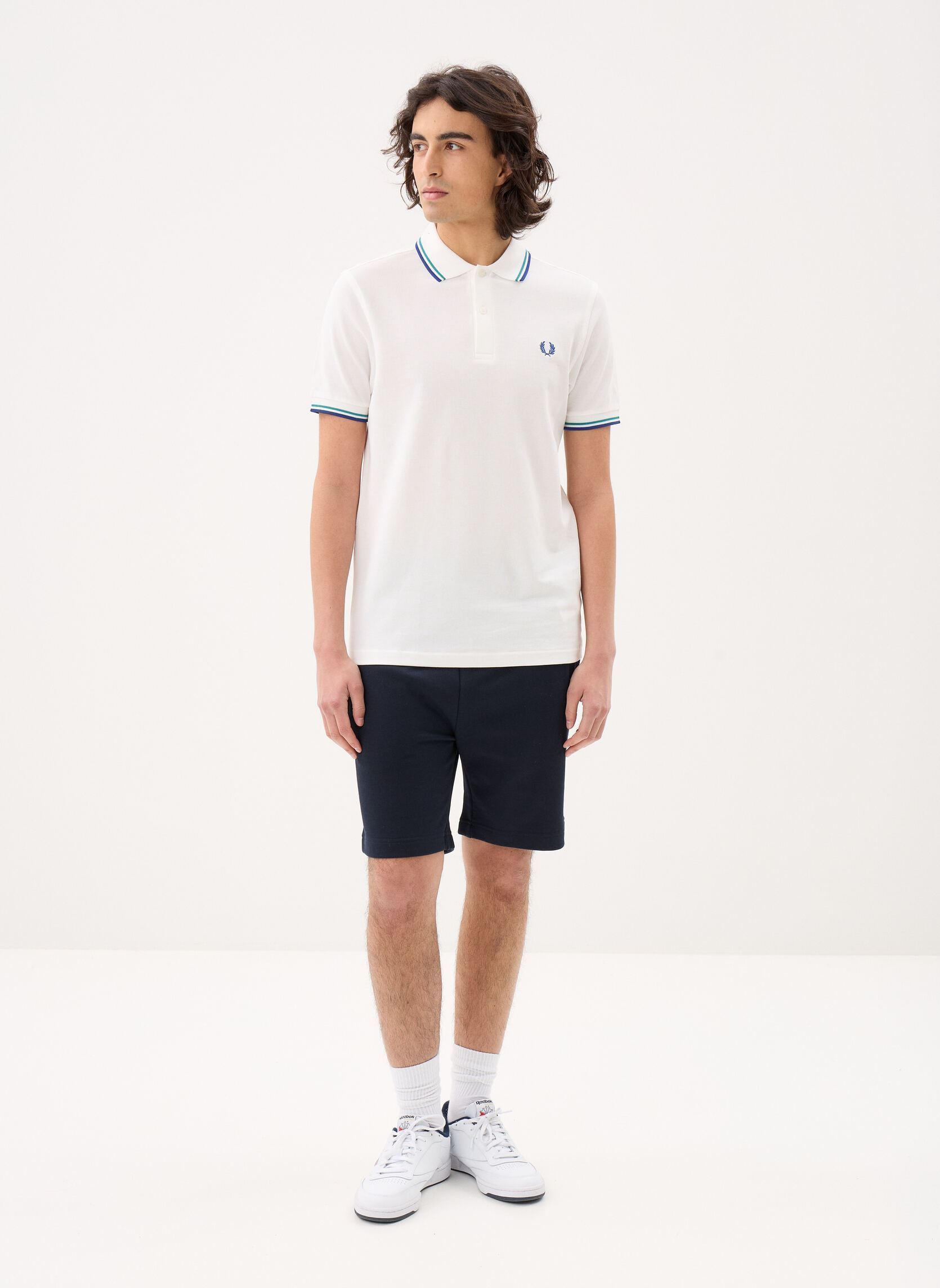 Shorts CLASSIC SWEAT SHORT heren blauw Fred Perry Shorts CLASSIC SWEAT SHORT heren blauw Navy