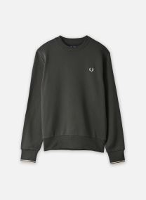 Sweats CREW NECK SWEATSHIRT homme kaki Fred Perry Sweats CREW NECK SWEATSHIRT homme kaki FIELDGREEN/OATME