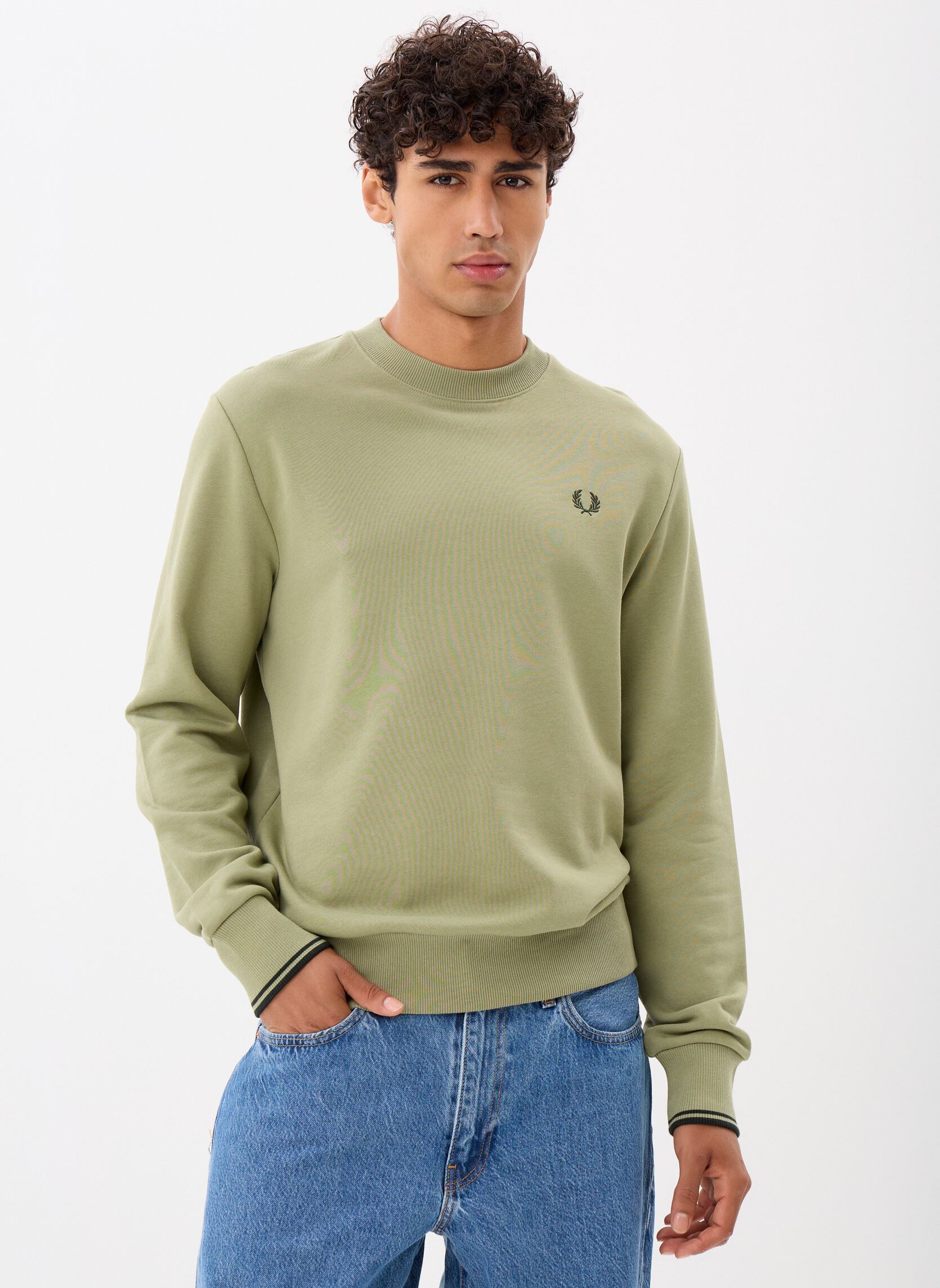 Sweatshirts CREW NECK SWEATSHIRT herren grün Fred Perry Sweatshirts CREW NECK SWEATSHIRT herren grün OLIVE MINT