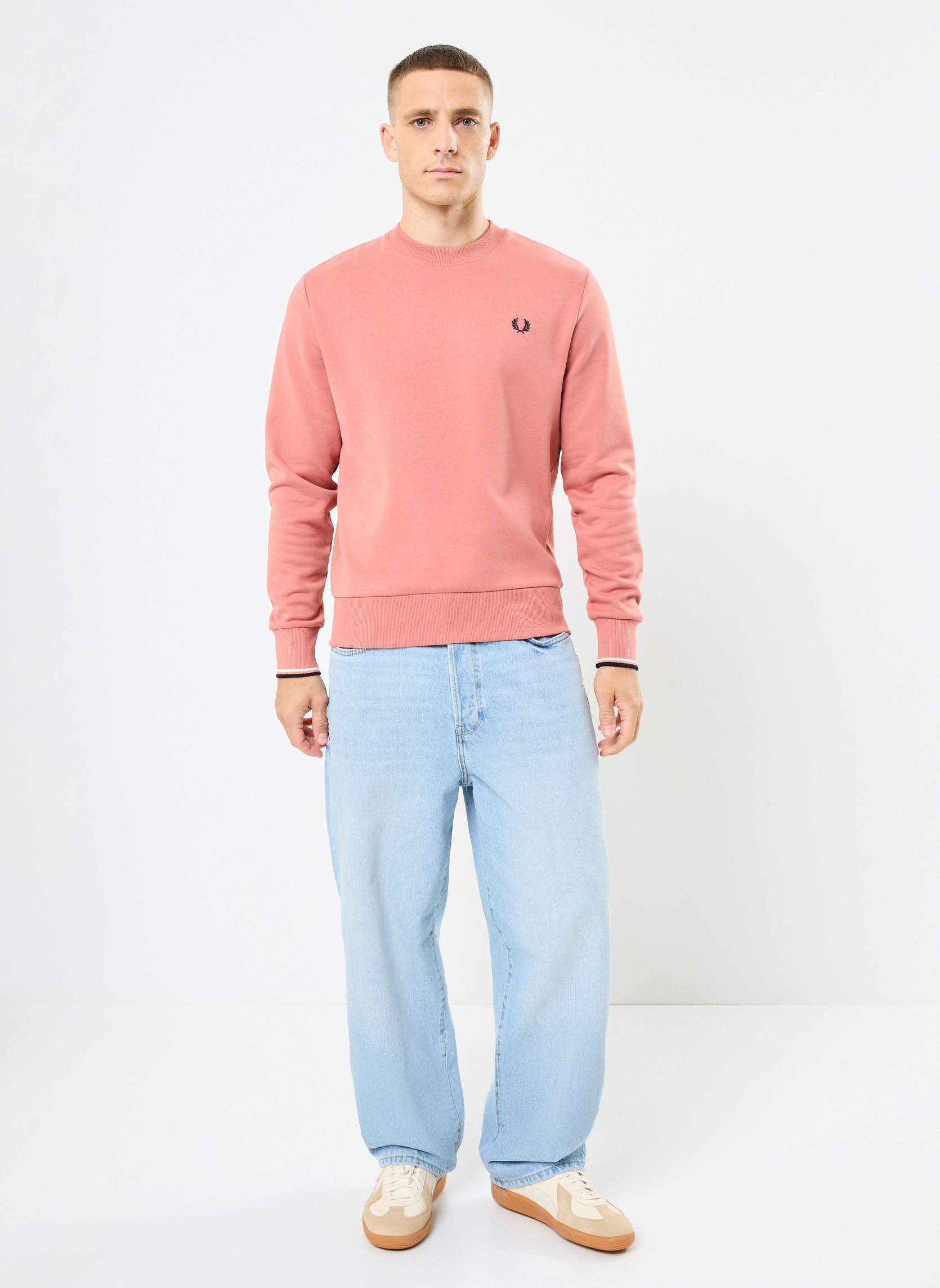 Sweatshirts CREW NECK SWEATSHIRT herren orange Fred Perry Sweatshirts CREW NECK SWEATSHIRT herren orange PUTTY PINK