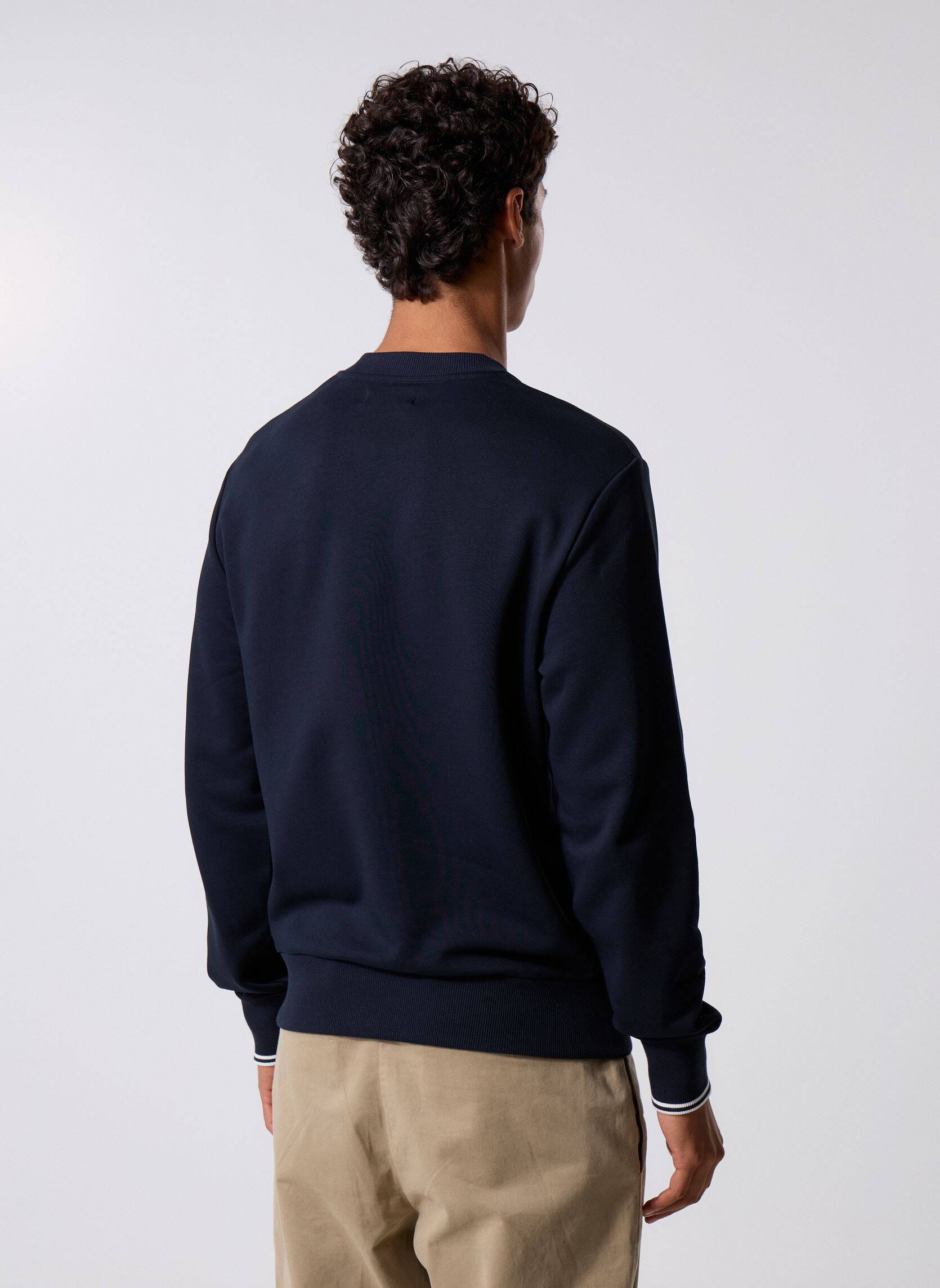 Sweats CREW NECK SWEATSHIRT homme bleu Fred Perry Sweats CREW NECK SWEATSHIRT homme bleu NAVY