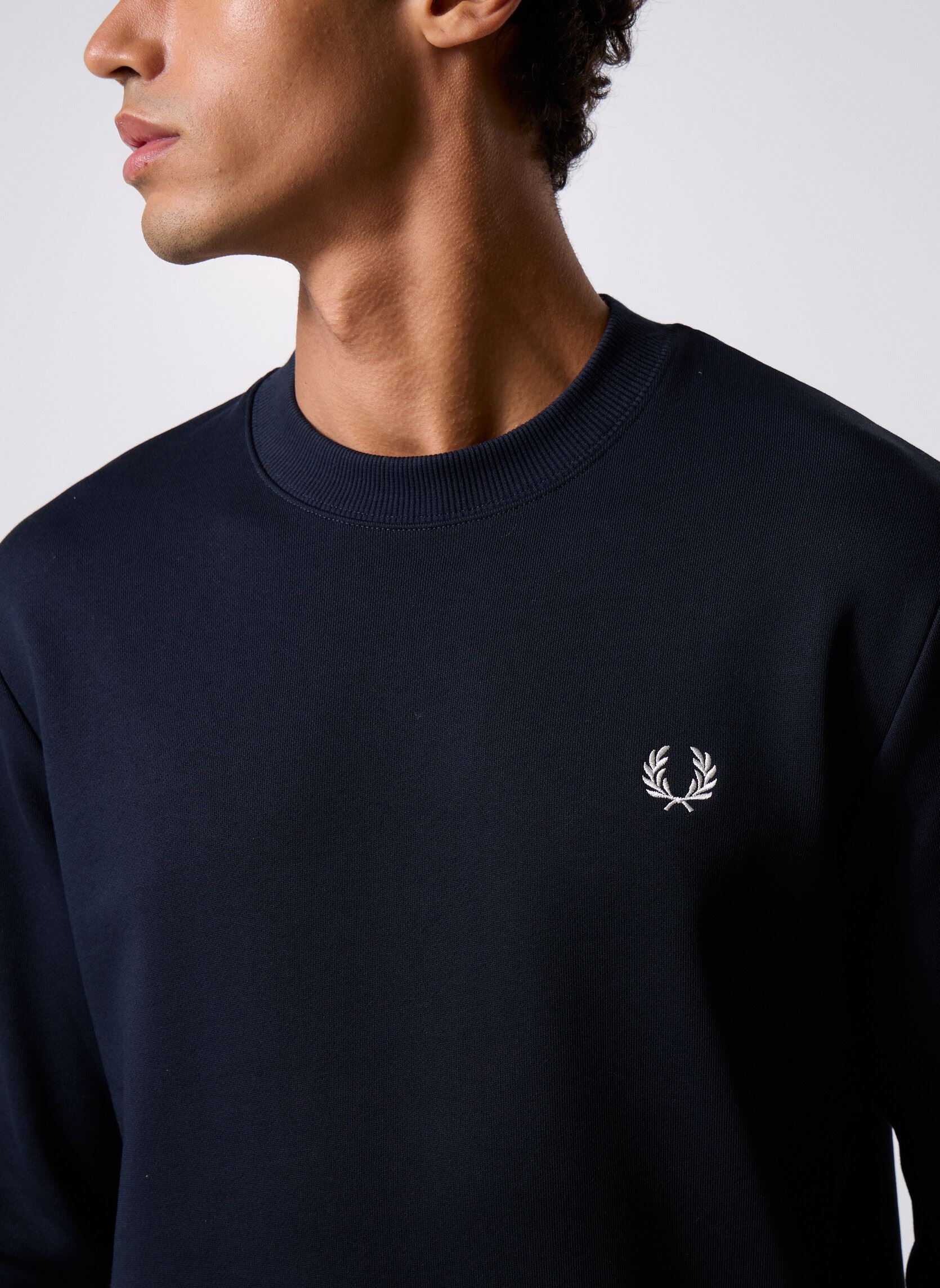 Sweats CREW NECK SWEATSHIRT homme bleu Fred Perry Sweats CREW NECK SWEATSHIRT homme bleu NAVY