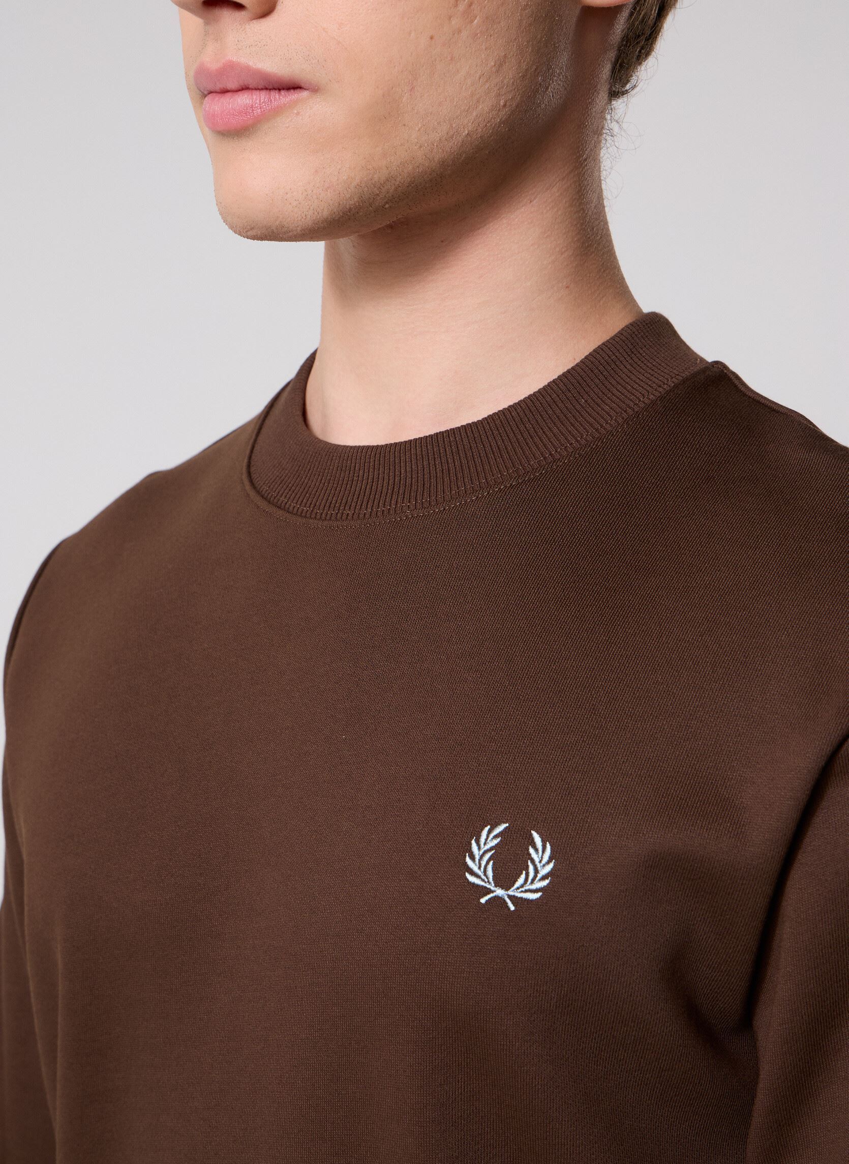 Sweatshirts CREW NECK SWEATSHIRT heren bruin Fred Perry Sweatshirts CREW NECK SWEATSHIRT heren bruin BRNTTBCC/STKPRTB