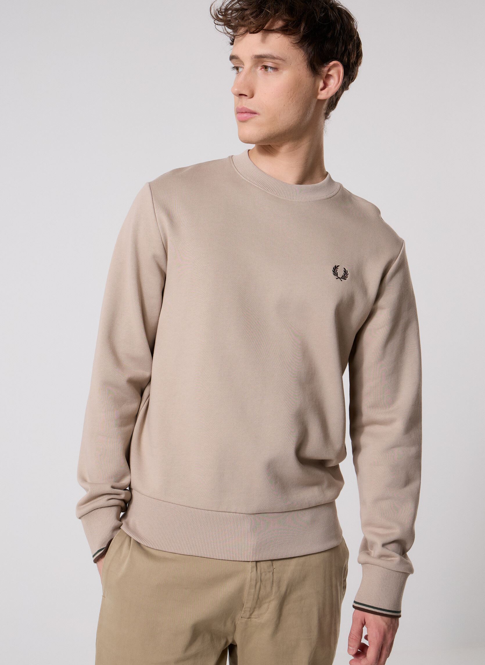 Sweatshirts CREW NECK SWEATSHIRT herren beige Fred Perry Sweatshirts CREW NECK SWEATSHIRT herren beige WRMOT/CRTGR/BTOB