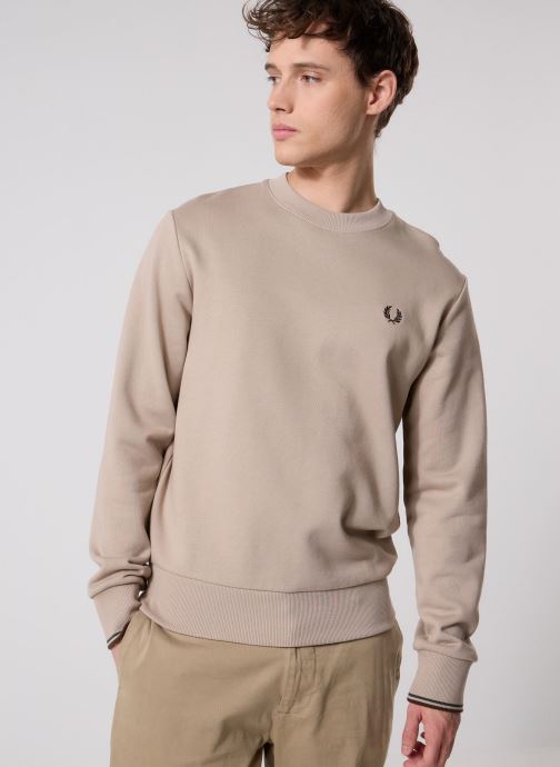 Fred Perry Sweats CREW NECK SWEATSHIRT homme beige