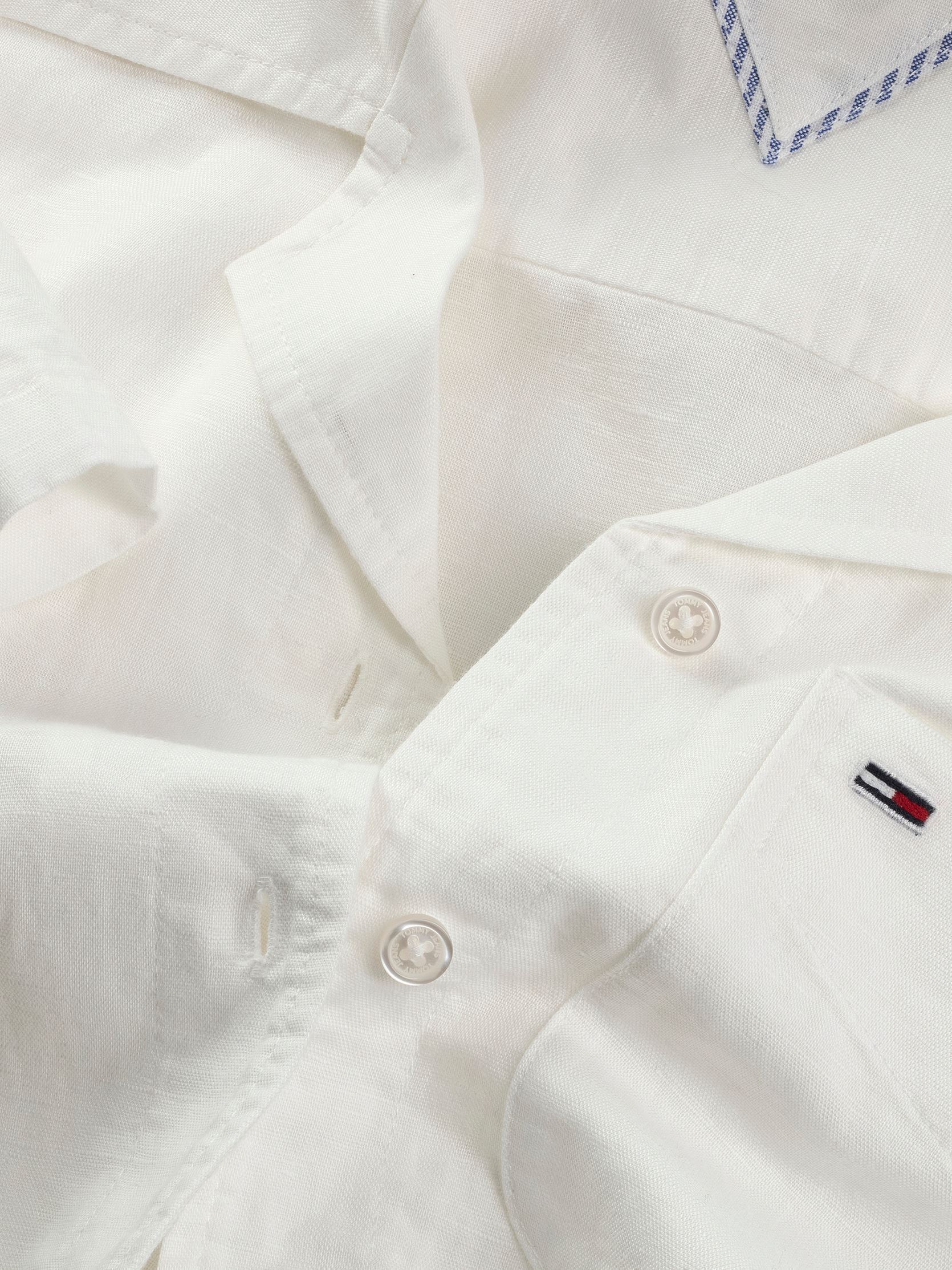 Chemises manches courtes Tjw Crp Linen Ss Shi DW0DW20286 femme blanc Tommy Jeans Chemises manches courtes Tjw Crp Linen Ss Shi DW0DW20286 femme blanc ECRU