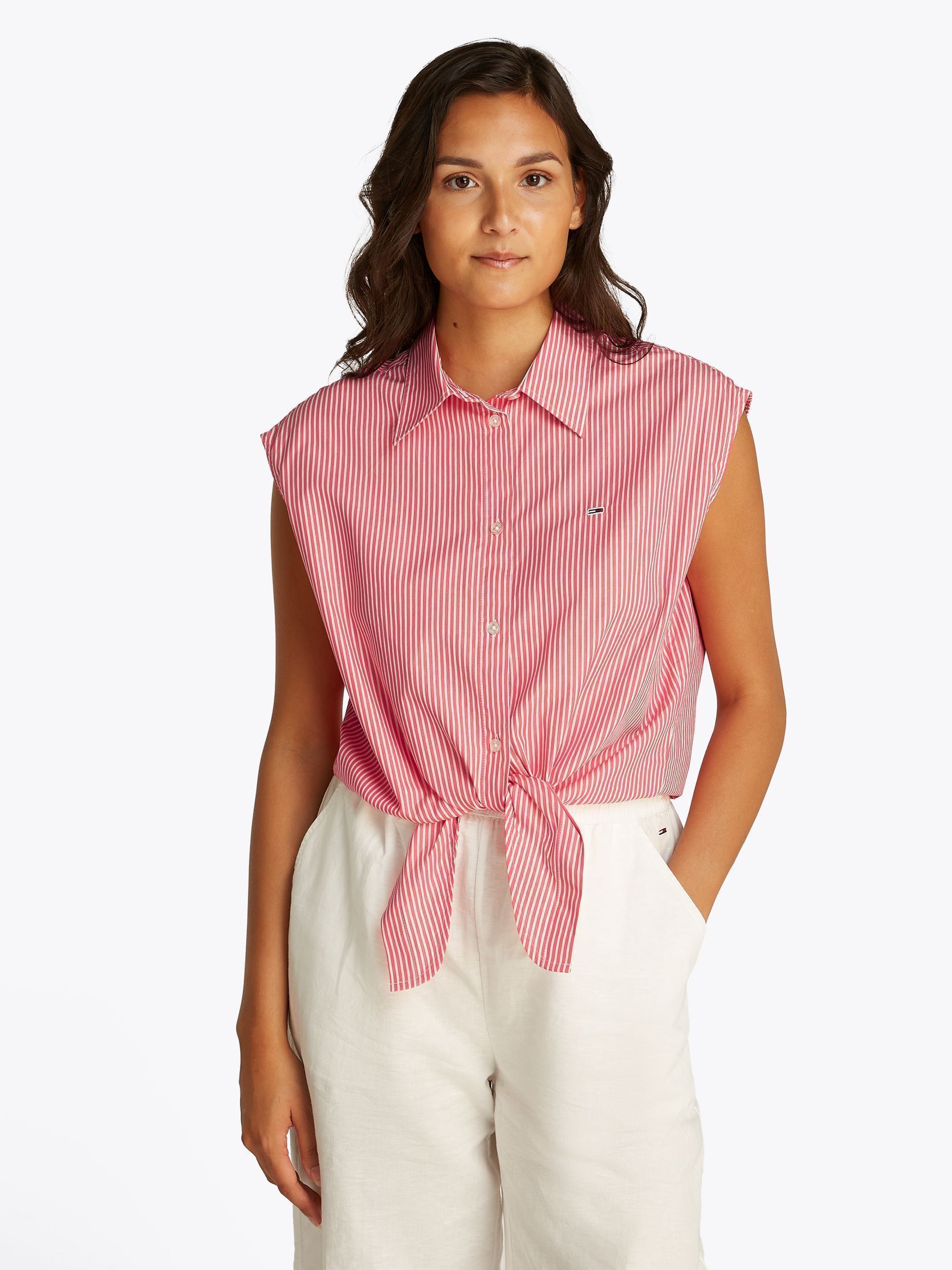 Vêtements Tommy Jeans Tjw Poplin Front Kno DW0DW20291 pour Accessoires - vue 2