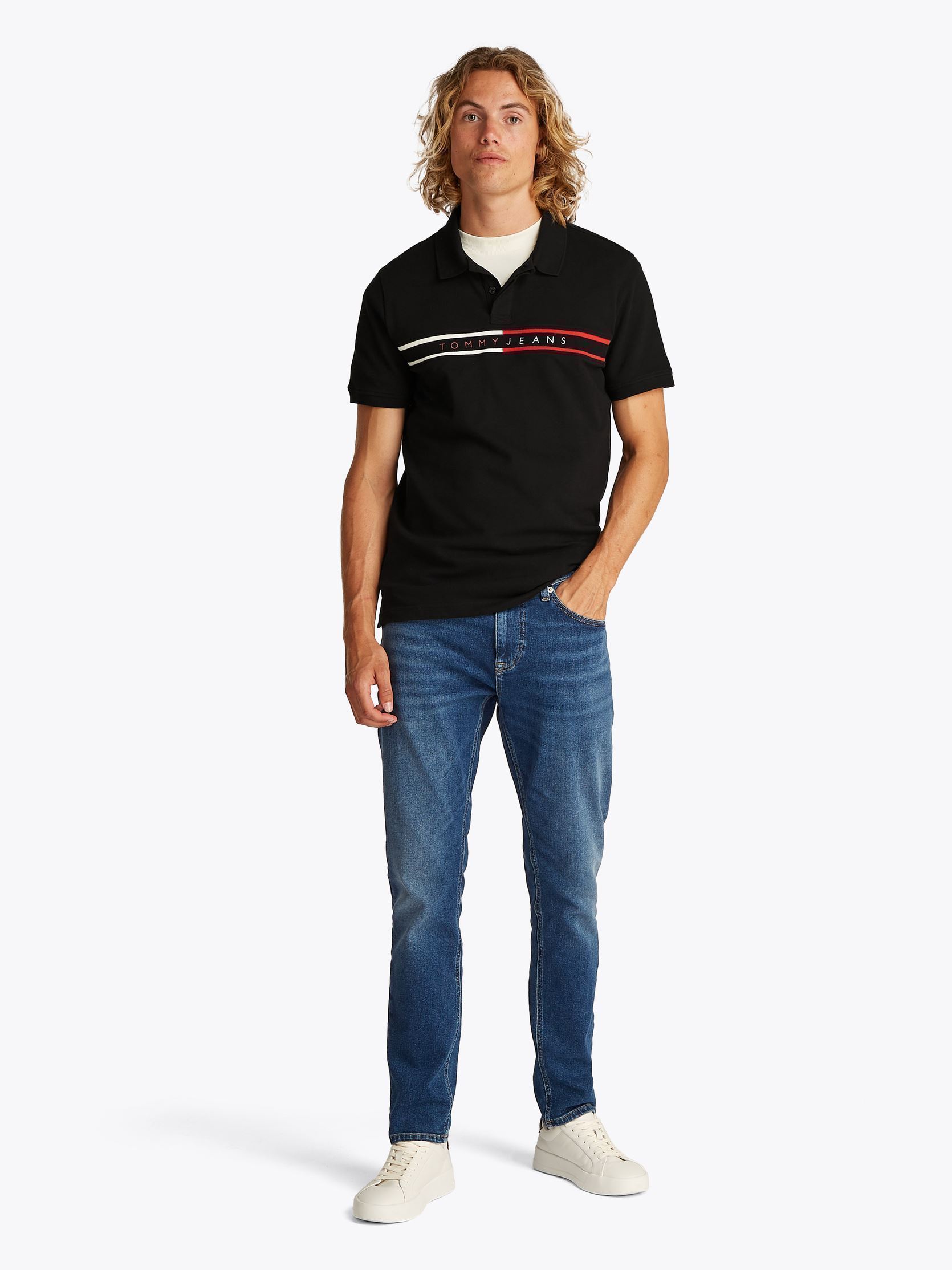 Polos manches courtes Tjm Slim Chest Flag DM0DM20916 homme noir Tommy Jeans Polos manches courtes Tjm Slim Chest Flag DM0DM20916 homme noir BLACK
