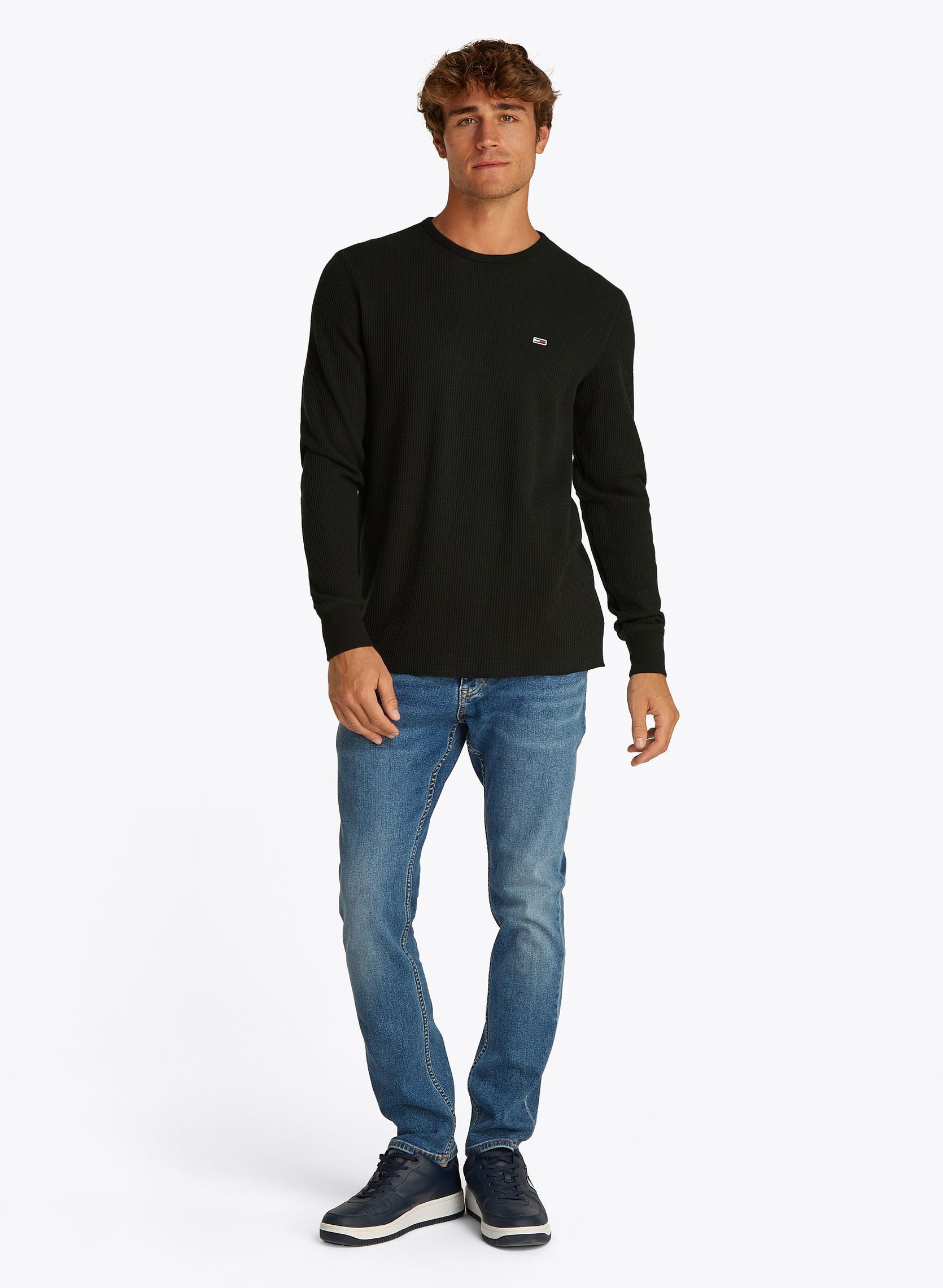 Tee-shirts manches longues Tjm Slim Waffle Ls T DM0DM20688 homme noir Tommy Jeans Tee-shirts manches longues Tjm Slim Waffle Ls T DM0DM20688 homme noir BLACK