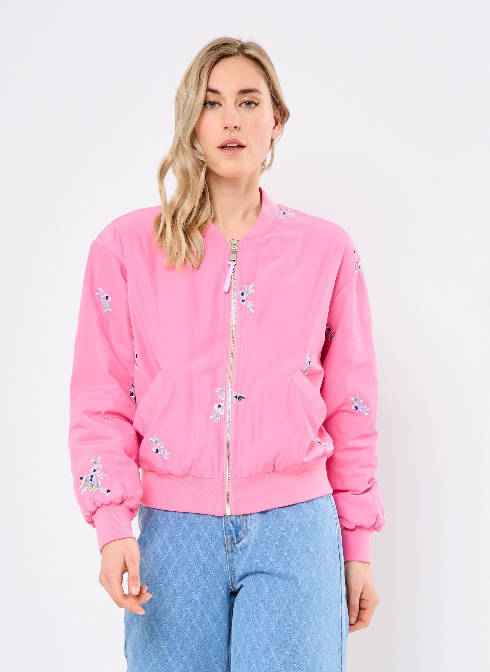 Vestes Nuellanora Embroidery Jacket femme rose Nümph Vestes Nuellanora Embroidery Jacket femme rose PINK CARNATION