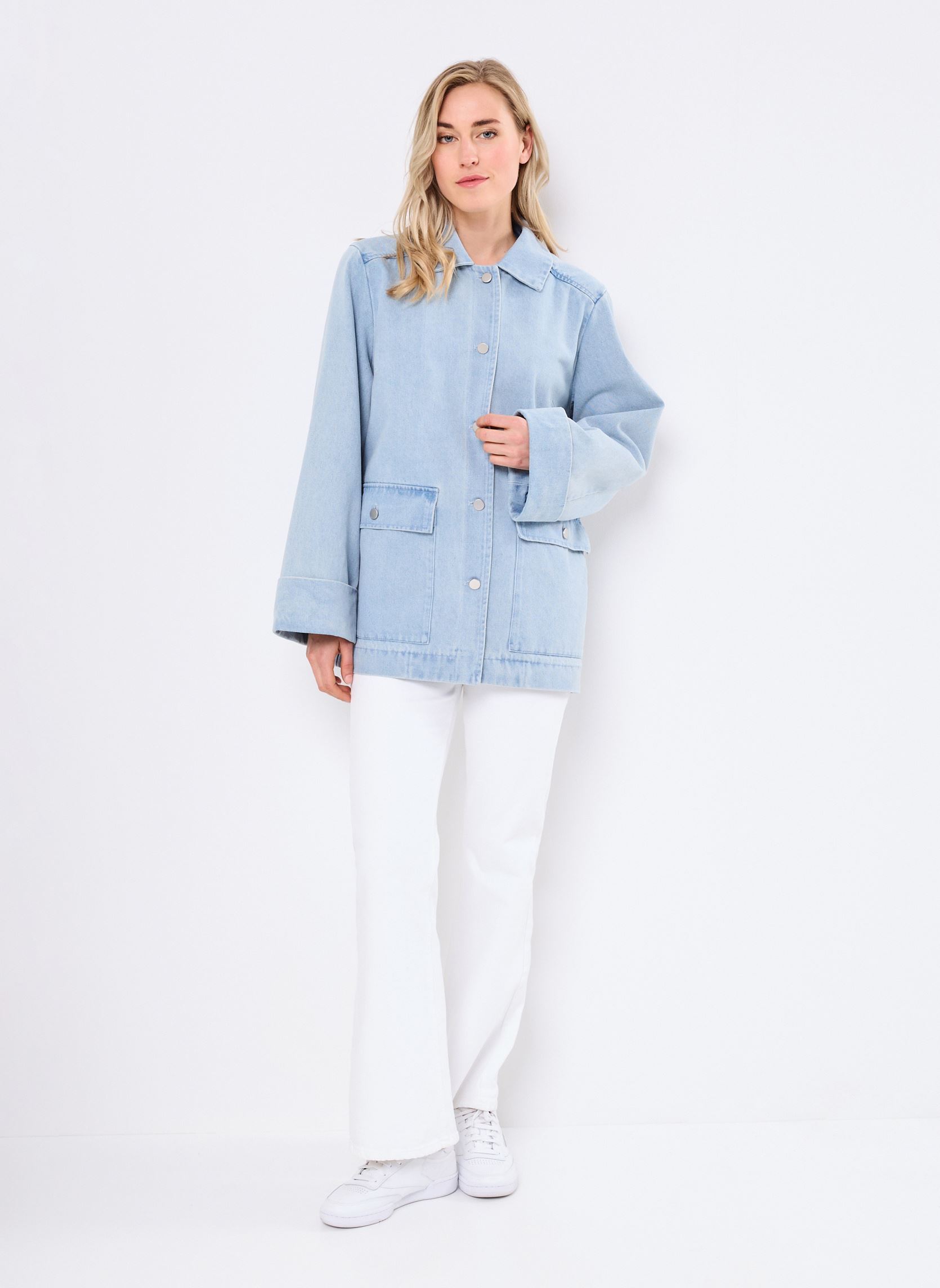 Jeansjacken Nulunea Denim Jacket damen blau Nümph Jeansjacken Nulunea Denim Jacket damen blau Light Blue Denim