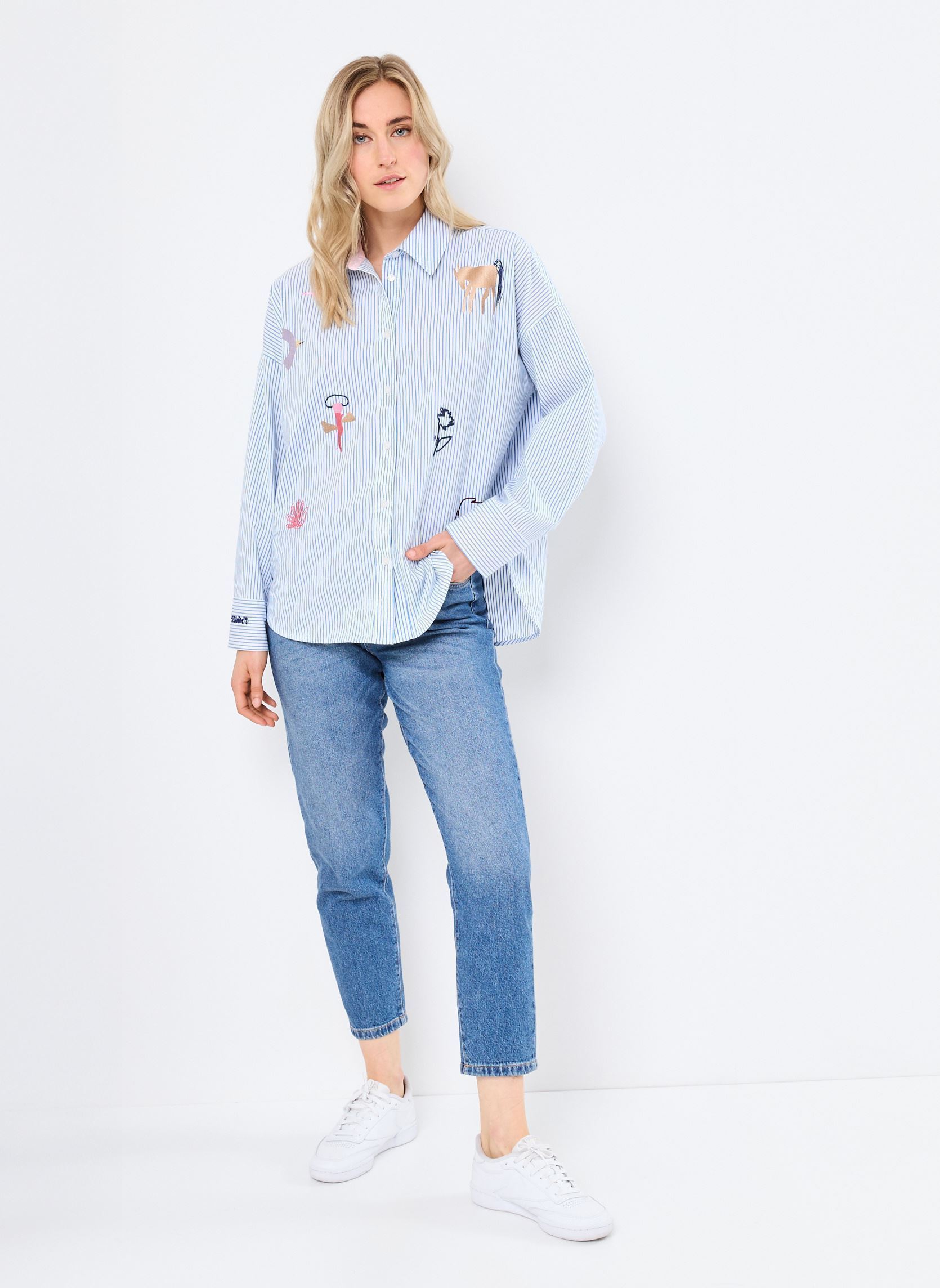 Camisas de manga larga Nudebora Shirt mujer azul Nümph Camisas de manga larga Nudebora Shirt mujer azul Regatta