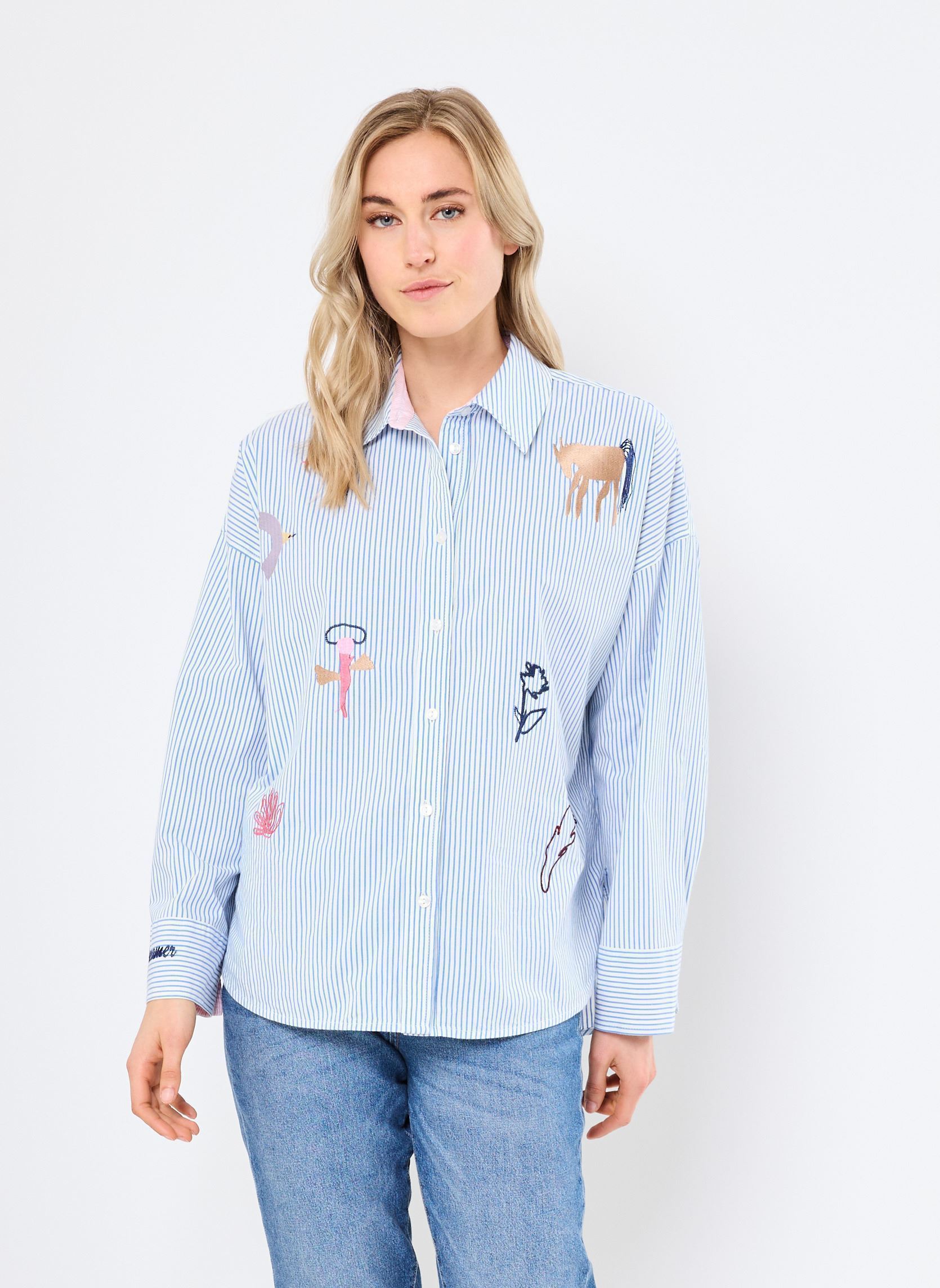 Camisas de manga larga Nudebora Shirt mujer azul Nümph Camisas de manga larga Nudebora Shirt mujer azul Regatta