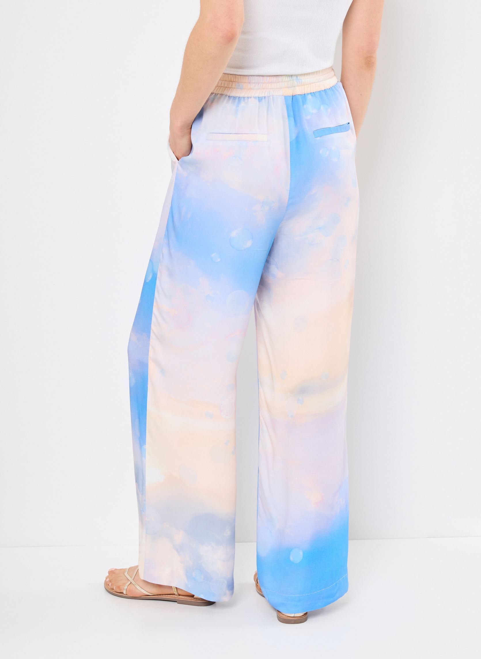 Pantalons larges Nucloudya Pants femme multicolore Nümph Pantalons larges Nucloudya Pants femme multicolore CERULEAN