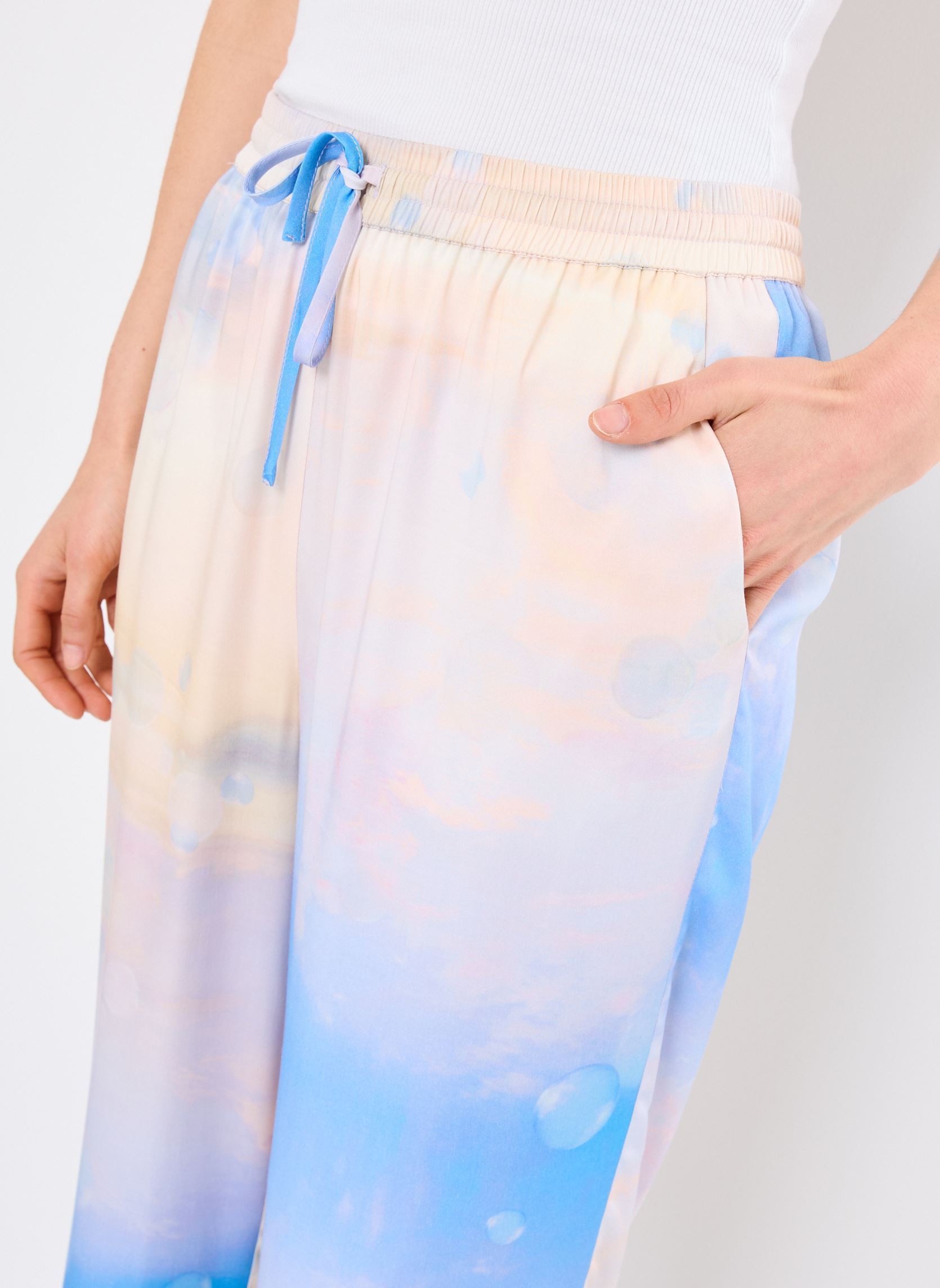 Pantalons larges Nucloudya Pants femme multicolore Nümph Pantalons larges Nucloudya Pants femme multicolore CERULEAN