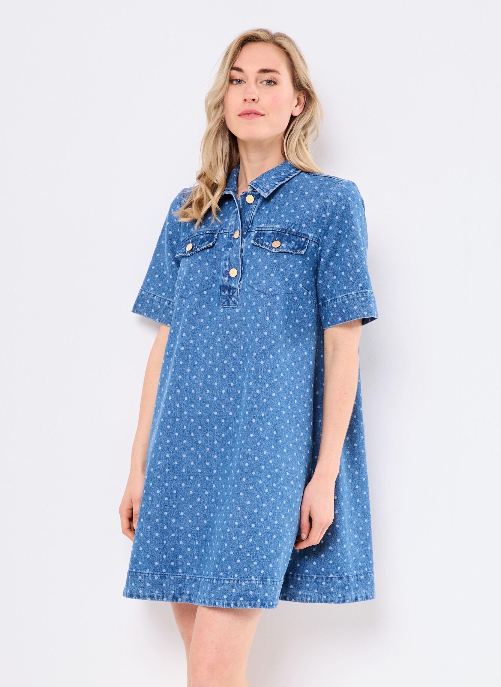 Abiti Nuhaddie Dress donna blu Nümph Abiti Nuhaddie Dress donna blu MEDIUM BLUE DENIM