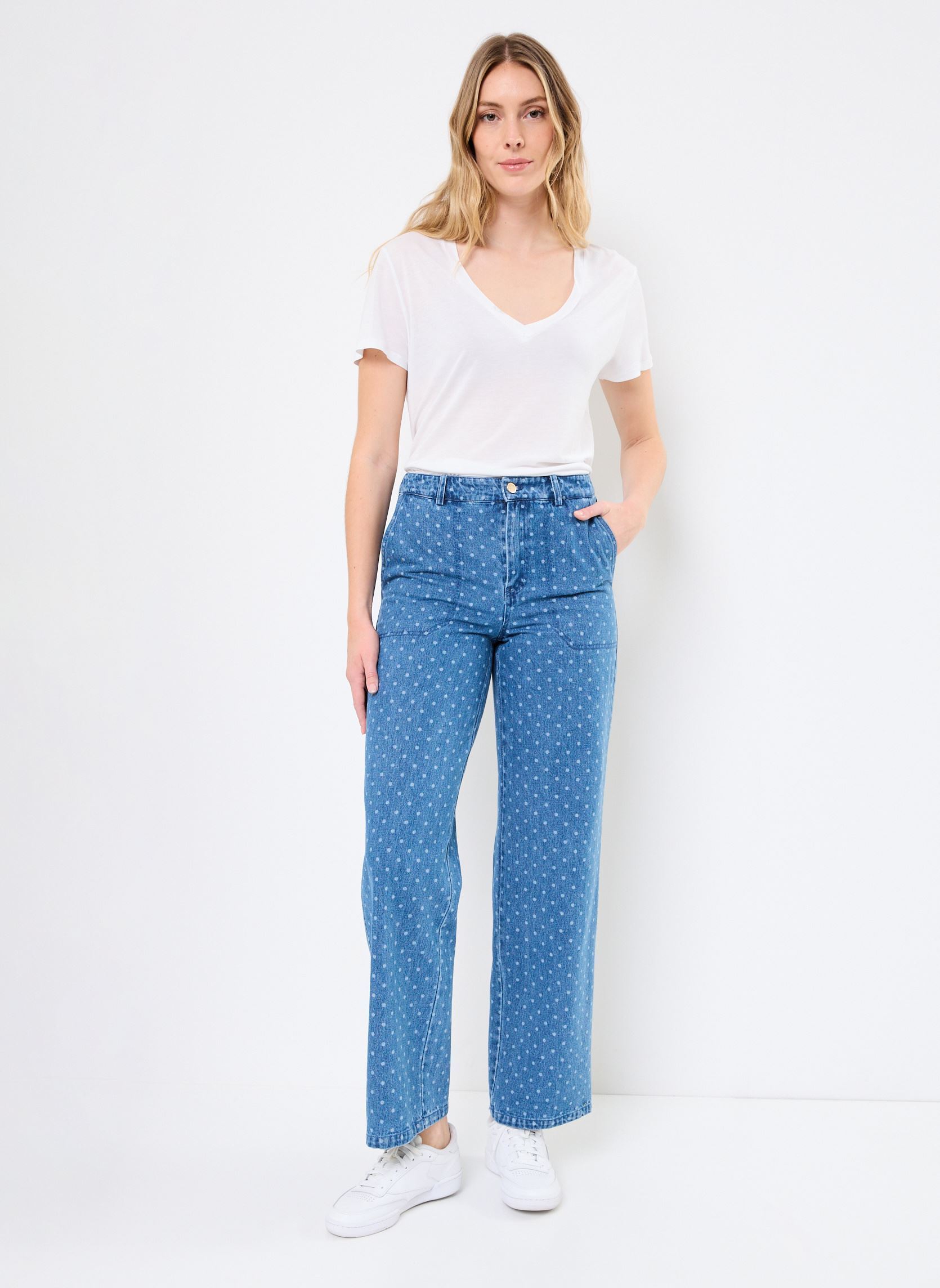 Rechte jeans / Straight Leg Jeans Nuhaddie Pants dames blauw Nümph Rechte jeans / Straight Leg Jeans Nuhaddie Pants dames blauw MEDIUM BLUE DENIM