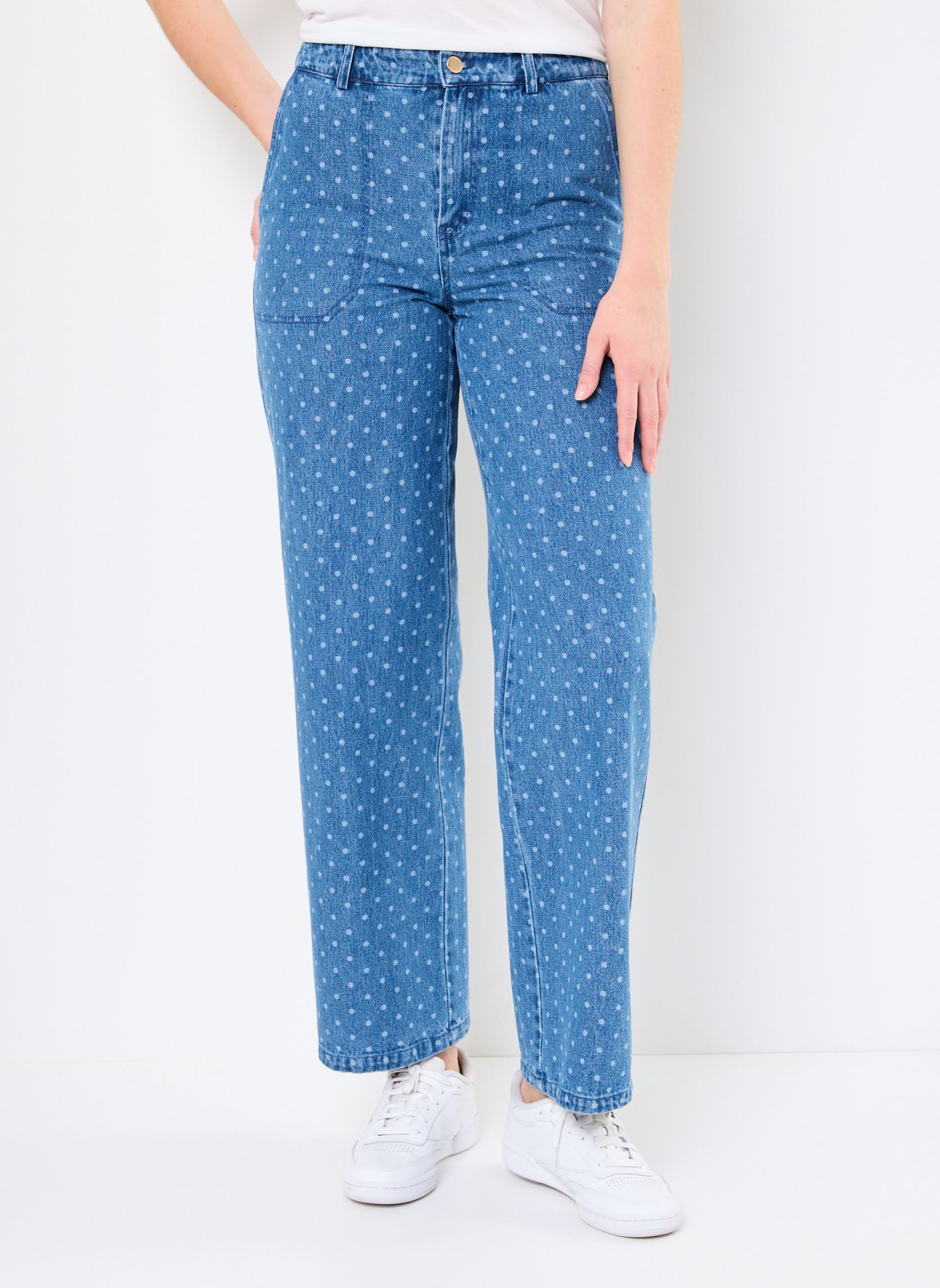 Rechte jeans / Straight Leg Jeans Nuhaddie Pants dames blauw Nümph Rechte jeans / Straight Leg Jeans Nuhaddie Pants dames blauw MEDIUM BLUE DENIM