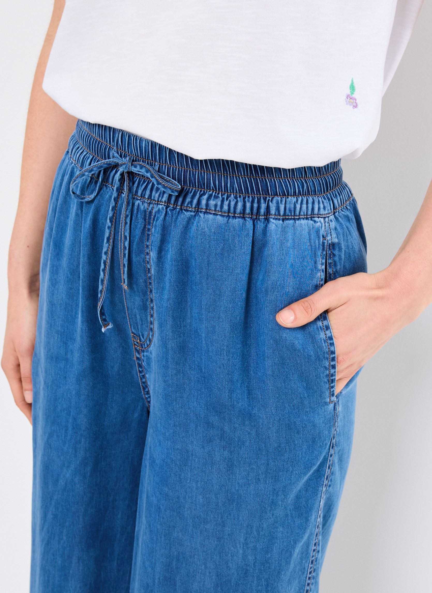Pantaloni larghi Numiami Pants donna blu Nümph Pantaloni larghi Numiami Pants donna blu MEDIUM BLUE DENIM