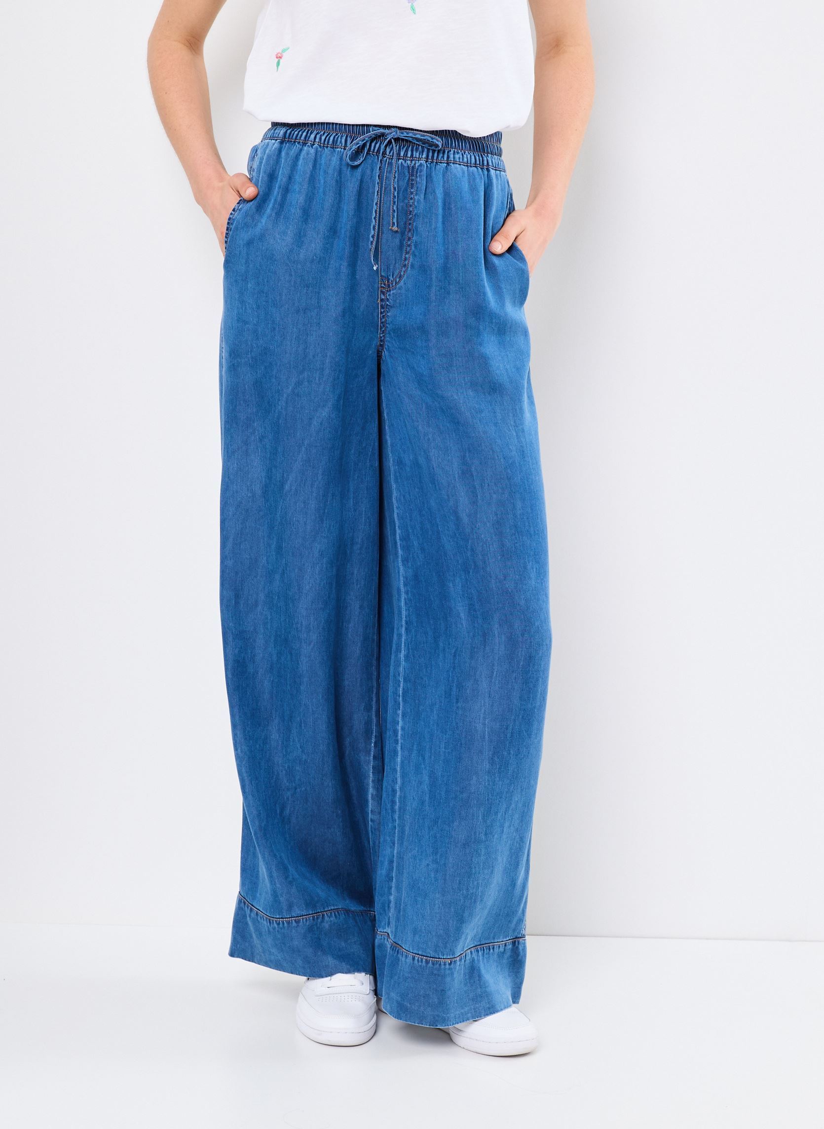 Pantaloni larghi Numiami Pants donna blu Nümph Pantaloni larghi Numiami Pants donna blu MEDIUM BLUE DENIM
