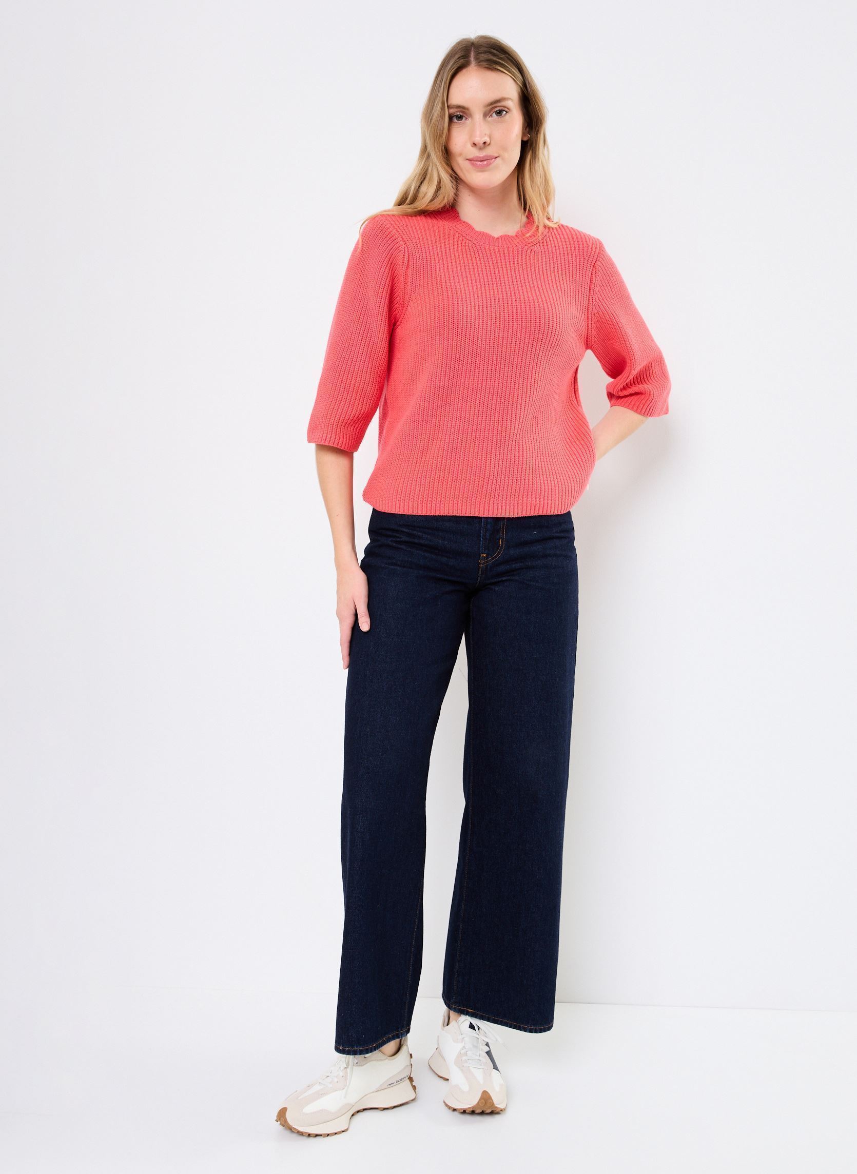 Pullover Numarley Ss Pullover damen rosa Nümph Pullover Numarley Ss Pullover damen rosa Geranium
