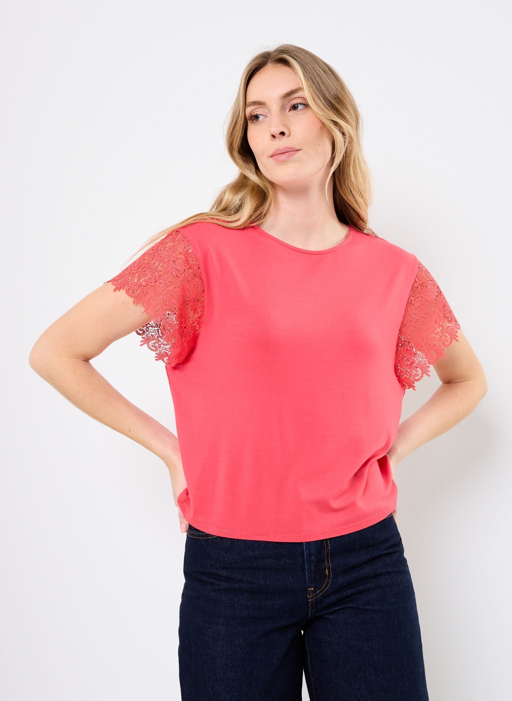 Bluse a maniche corte Nubitta Ss Blouse donna rosa Nümph Bluse a maniche corte Nubitta Ss Blouse donna rosa Geranium