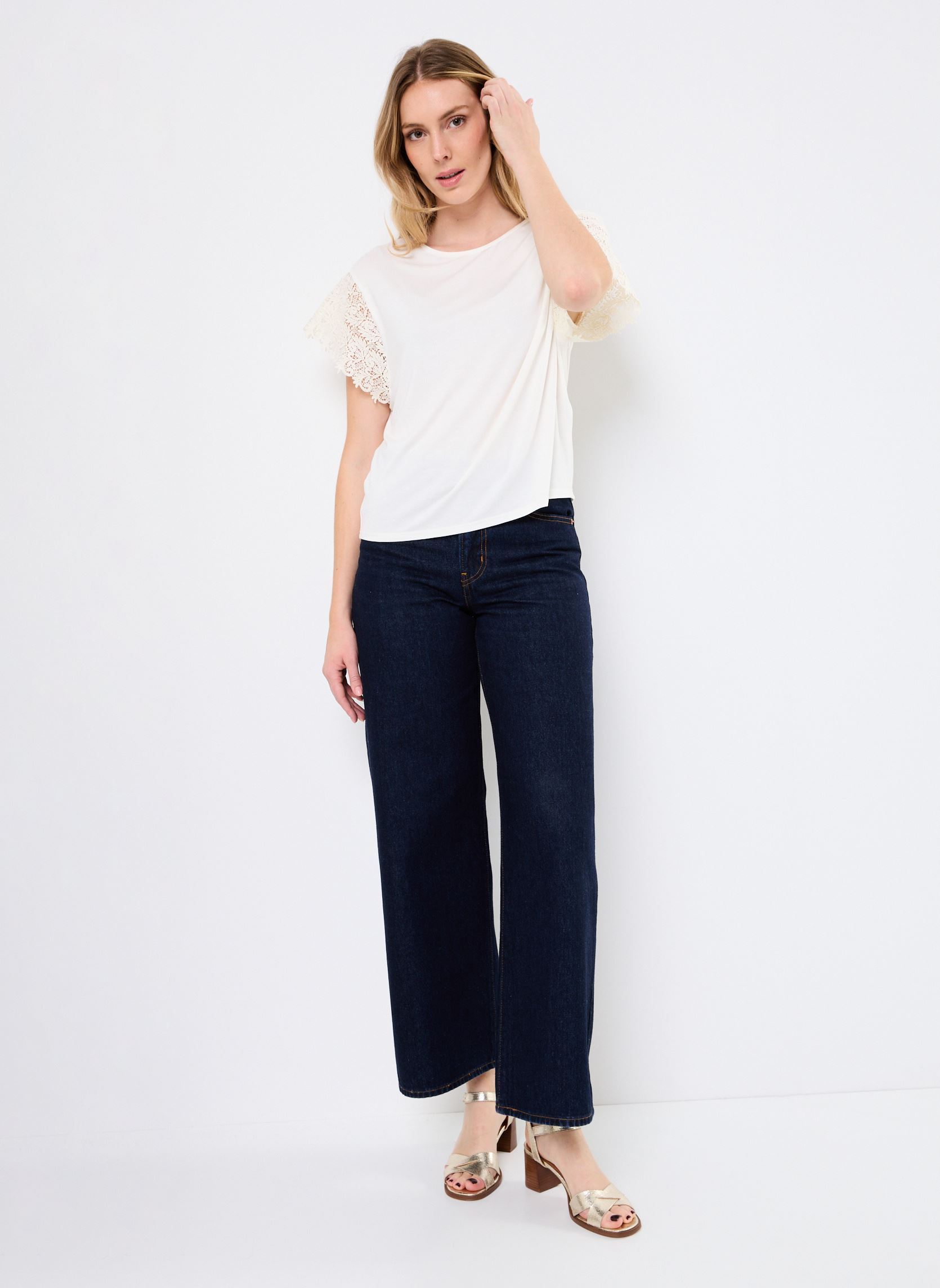 Blouses manches courtes Nubitta Ss Blouse femme blanc Nümph Blouses manches courtes Nubitta Ss Blouse femme blanc Bright white