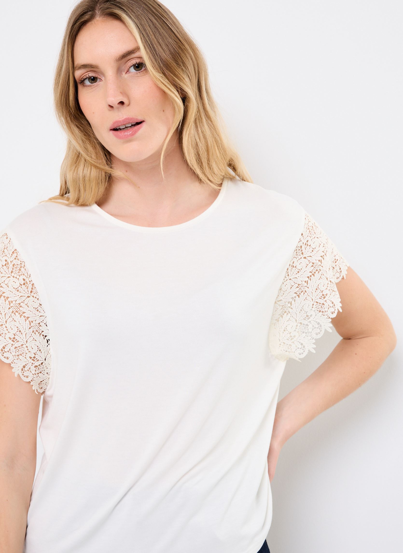 Blouses manches courtes Nubitta Ss Blouse femme blanc Nümph Blouses manches courtes Nubitta Ss Blouse femme blanc Bright white