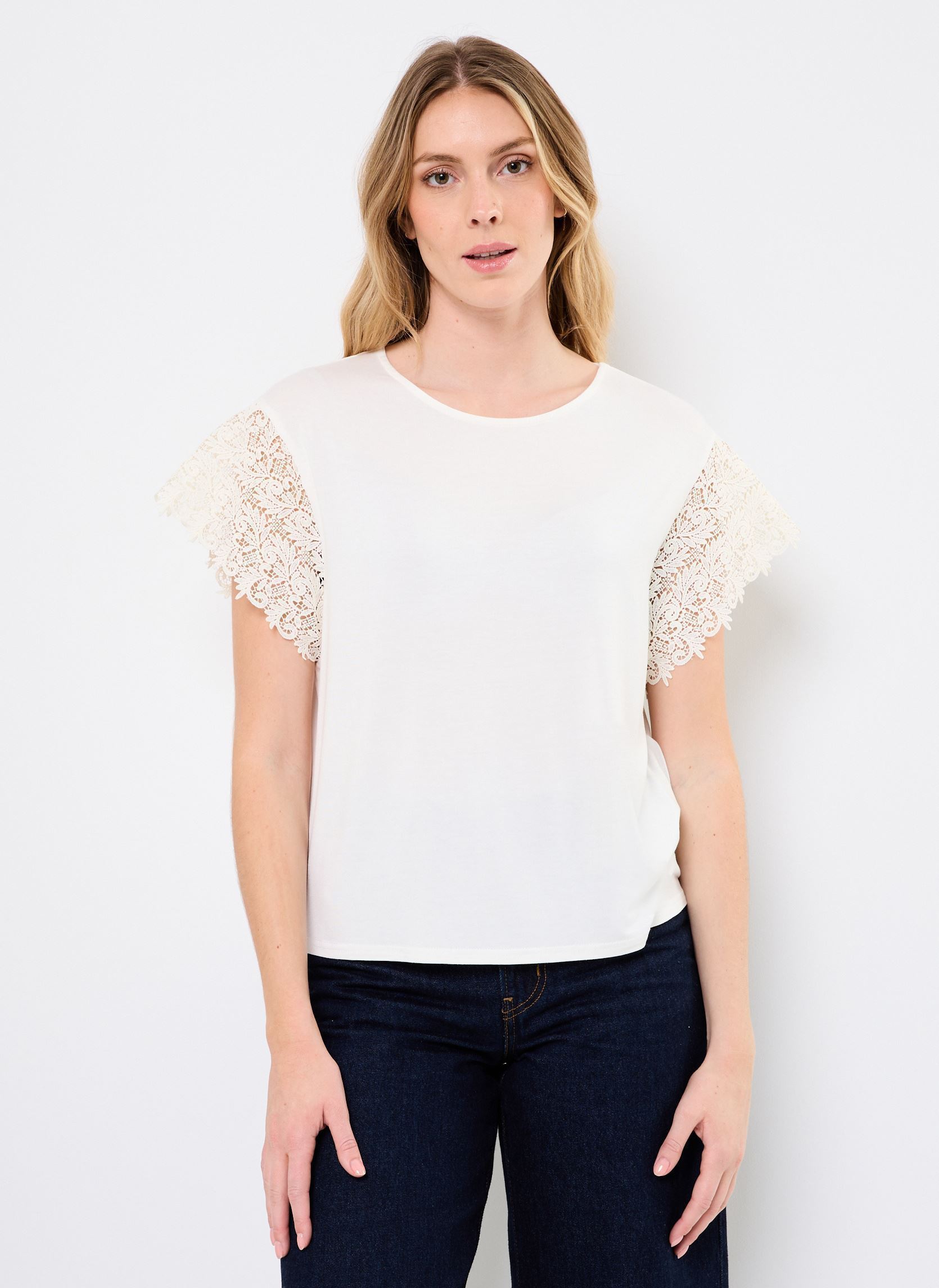 Blouses manches courtes Nubitta Ss Blouse femme blanc Nümph Blouses manches courtes Nubitta Ss Blouse femme blanc Bright white