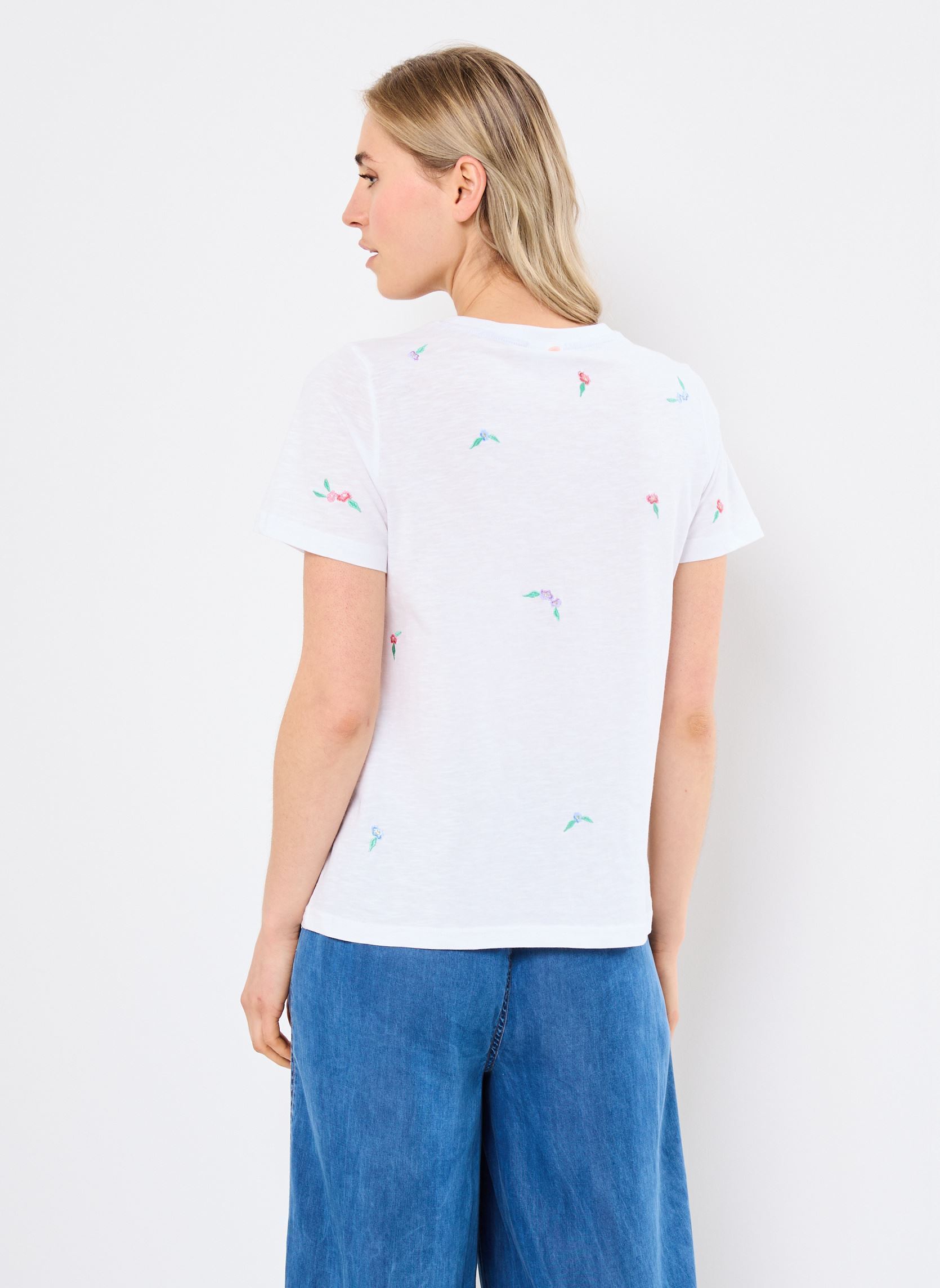 Kurzarm-T-Shirts Nusuis T-Shirt - Gots damen weiß Nümph Kurzarm-T-Shirts Nusuis T-Shirt - Gots damen weiß Bright white
