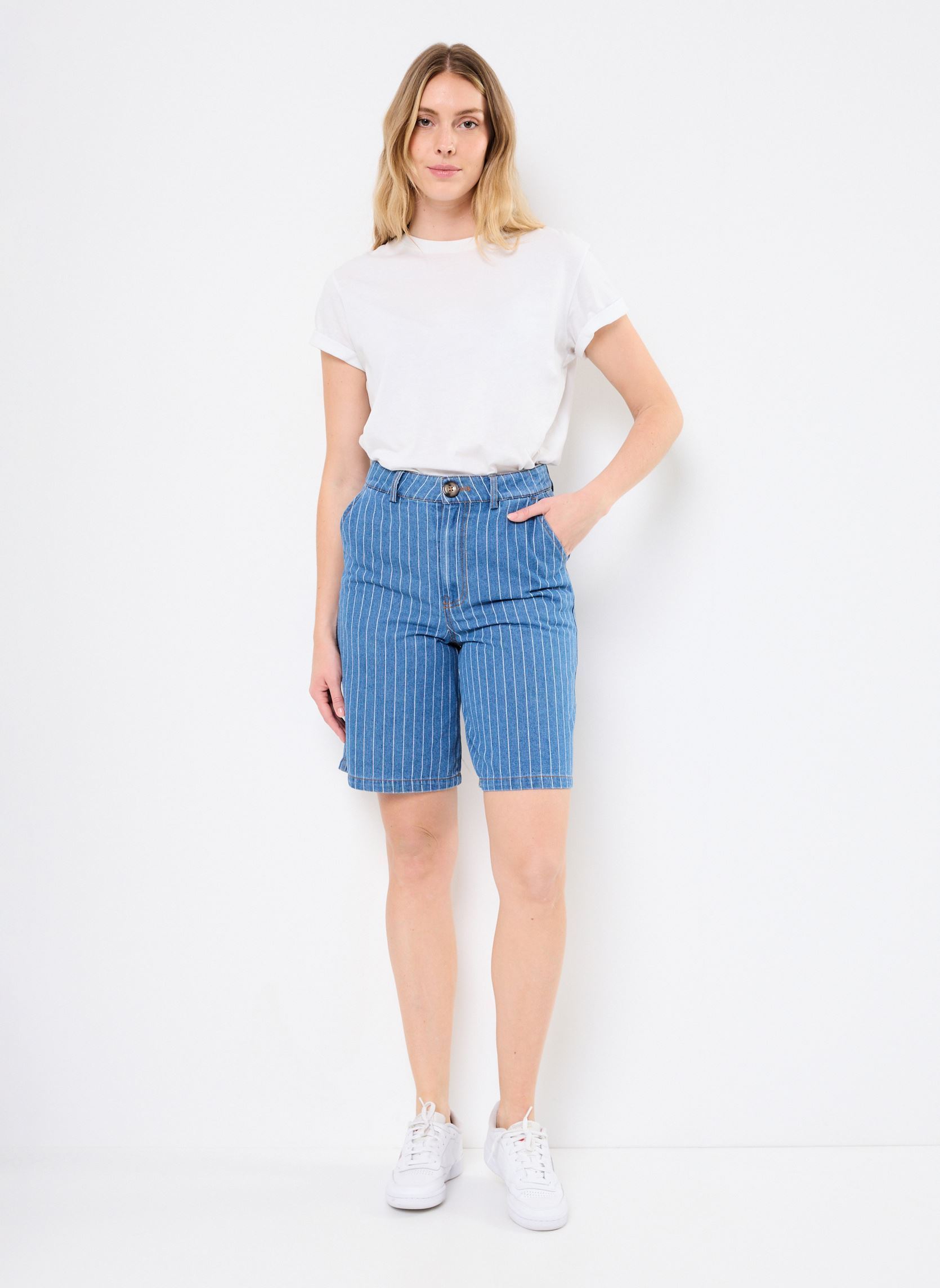Bermudas Nulucie Shorts femme bleu Nümph Bermudas Nulucie Shorts femme bleu DARK BLUE DENIM
