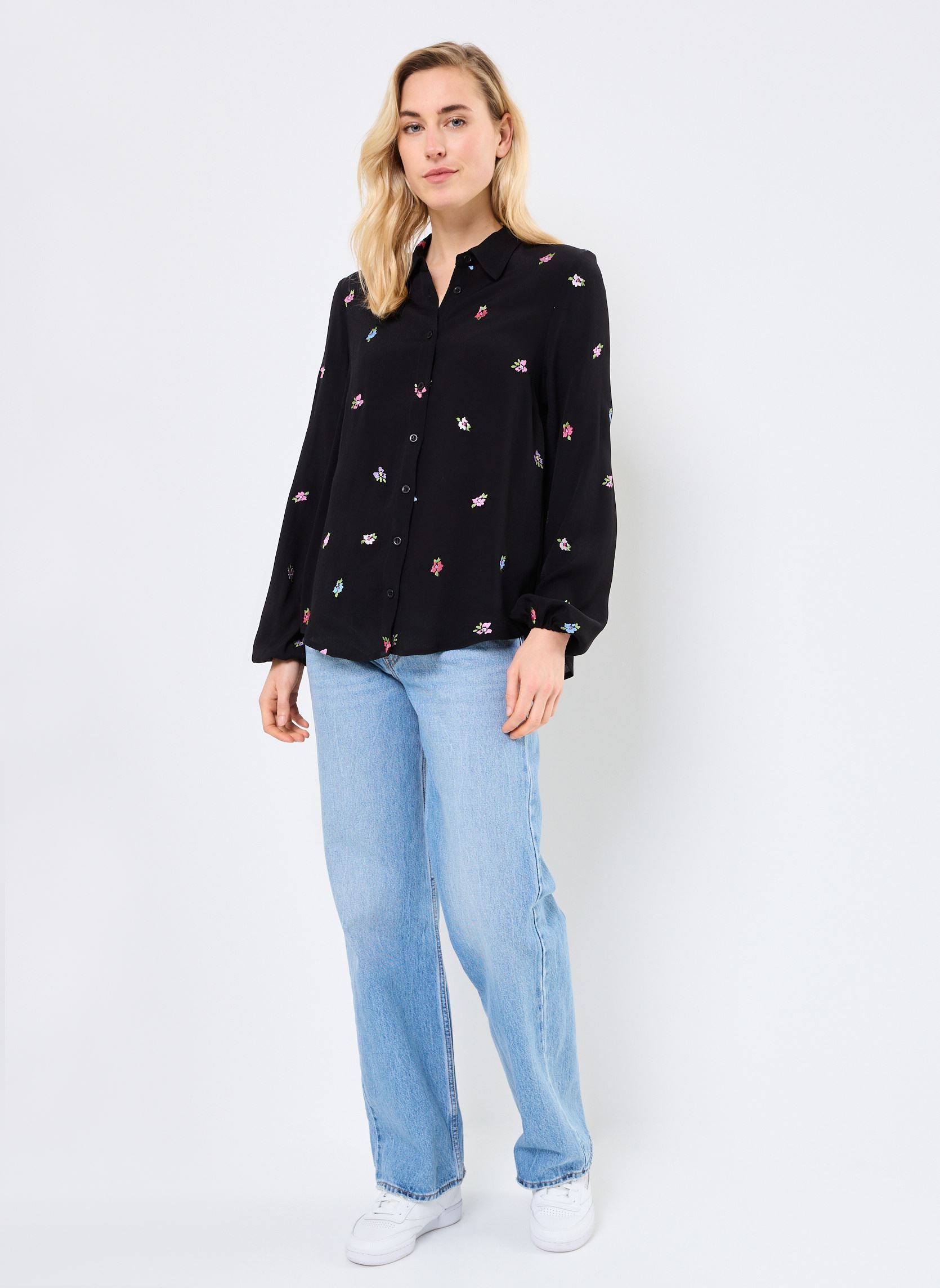 Camisas de manga larga NUERIKA SHIRT mujer negro Nümph Camisas de manga larga NUERIKA SHIRT mujer negro CAVIAR