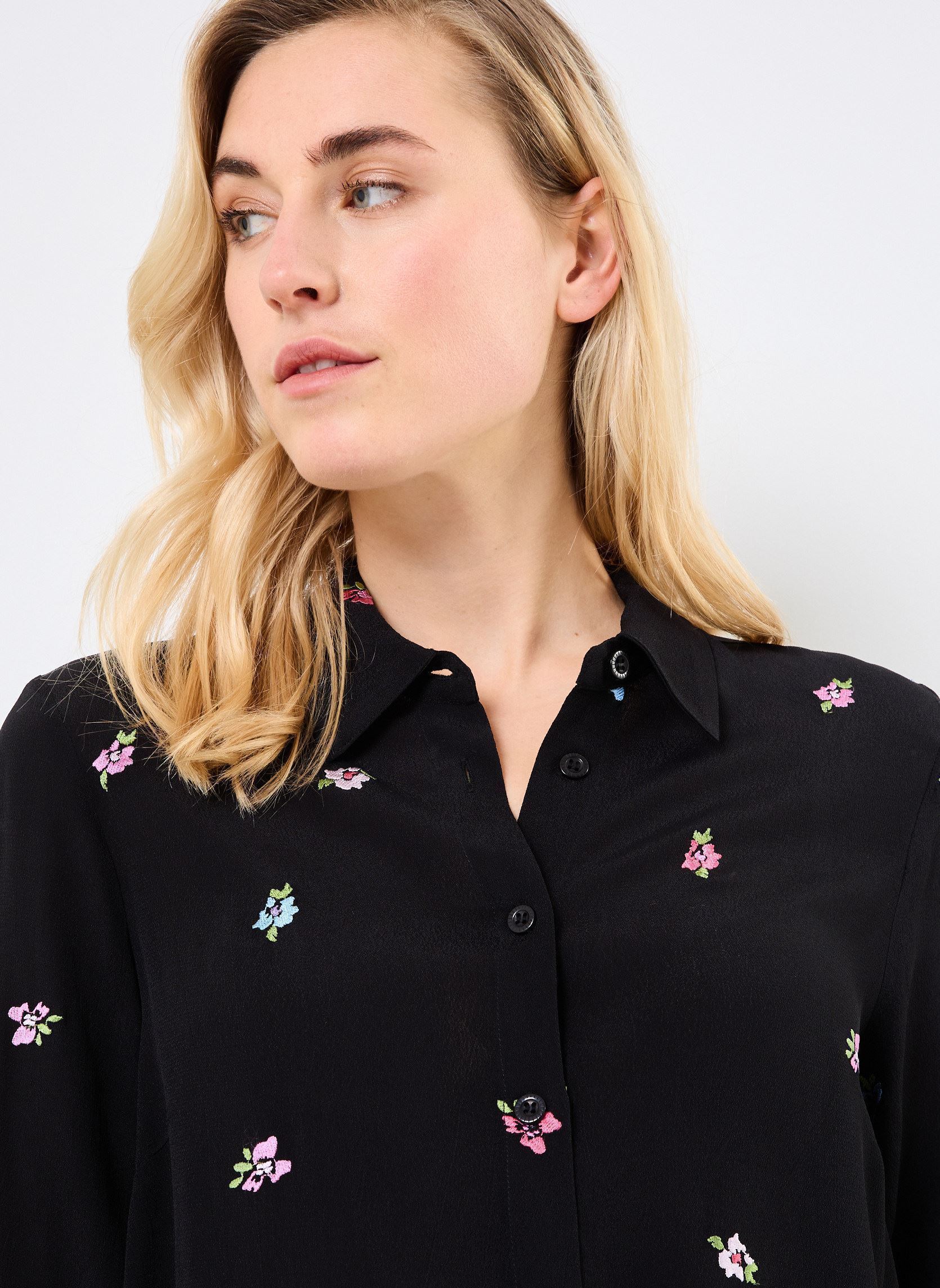 Camisas de manga larga NUERIKA SHIRT mujer negro Nümph Camisas de manga larga NUERIKA SHIRT mujer negro CAVIAR