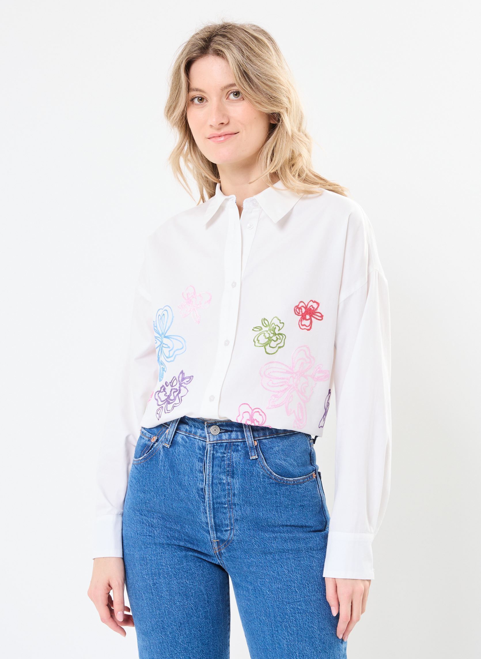 Camisas de manga larga NUFAITH SHIRT mujer blanco Nümph Camisas de manga larga NUFAITH SHIRT mujer blanco BRIGHT WHITE
