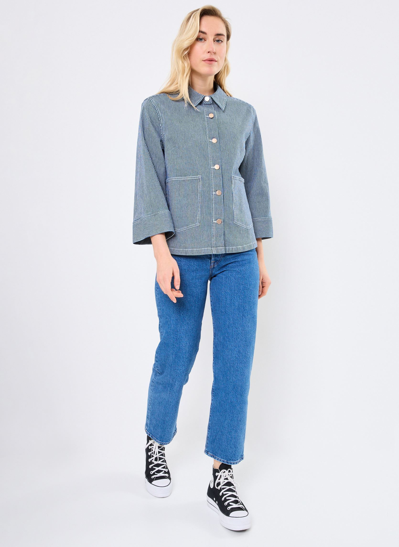 Vestes en jean NUERINA JACKET femme bleu Nümph Vestes en jean NUERINA JACKET femme bleu DARK SAPPHIRE