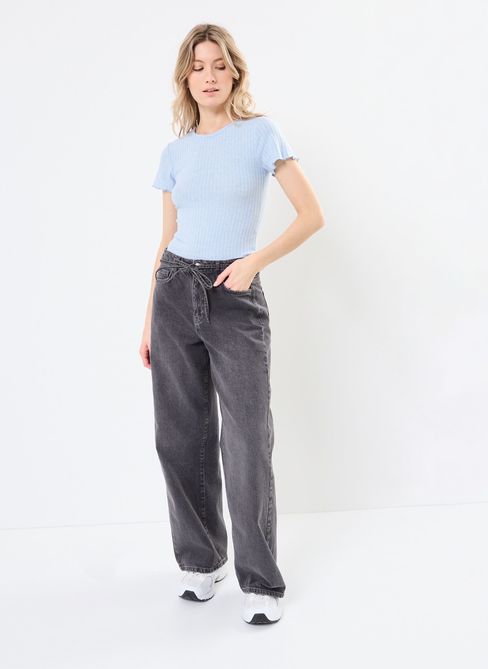 Wijde jeans / Flared Jeans NUBROOKLYN JEANS dames grijs Nümph Wijde jeans / Flared Jeans NUBROOKLYN JEANS dames grijs GREY DENIM