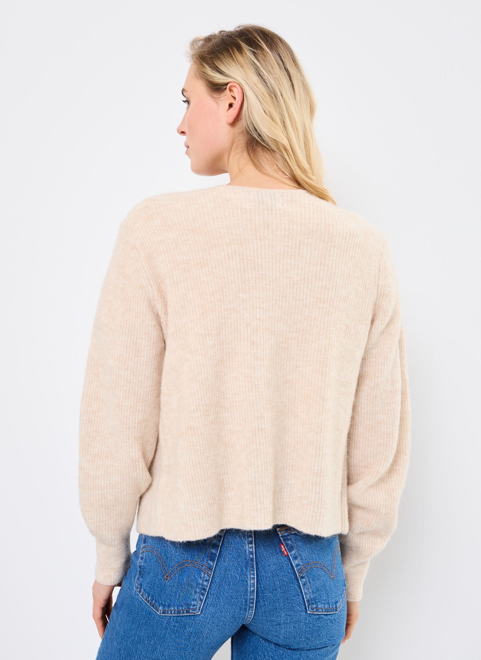 Gilets NURIETTE RIB OPEN CARDIGAN femme beige Nümph Gilets NURIETTE RIB OPEN CARDIGAN femme beige SUN KISS