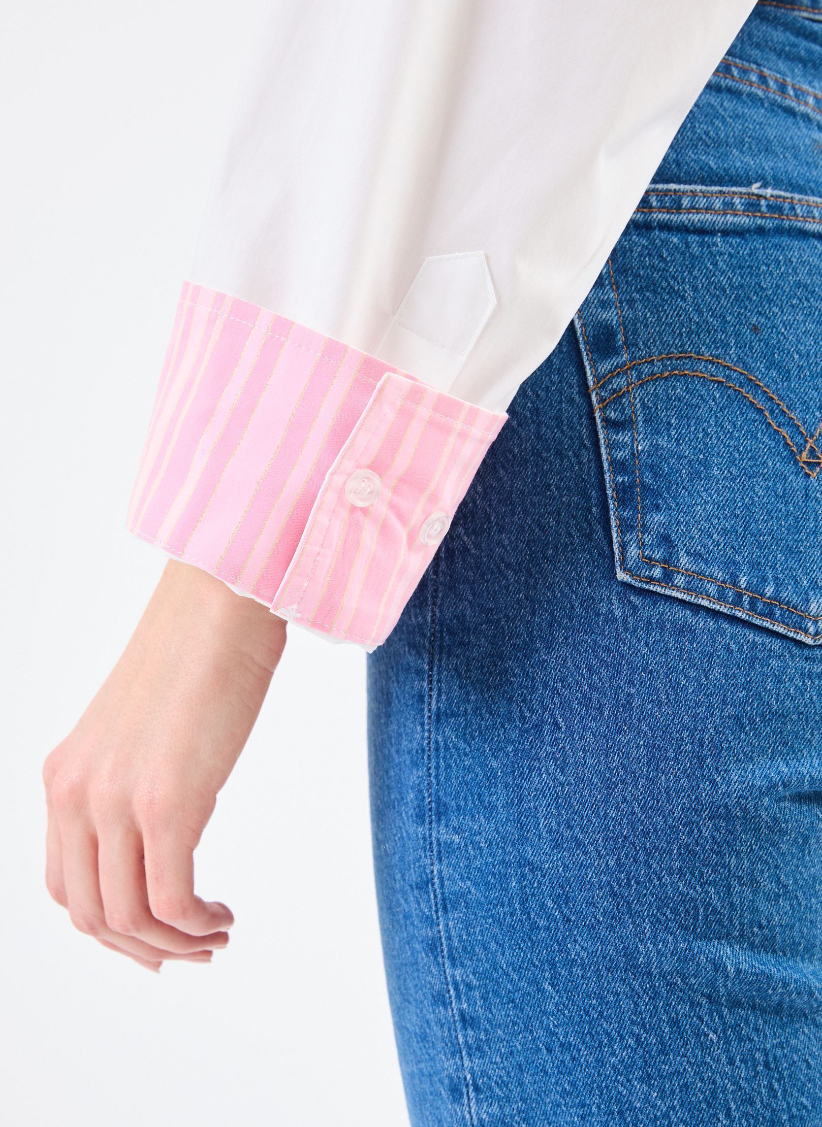 Lange mouw overhemden NUELOISE SHIRT dames wit Nümph Lange mouw overhemden NUELOISE SHIRT dames wit Bright white