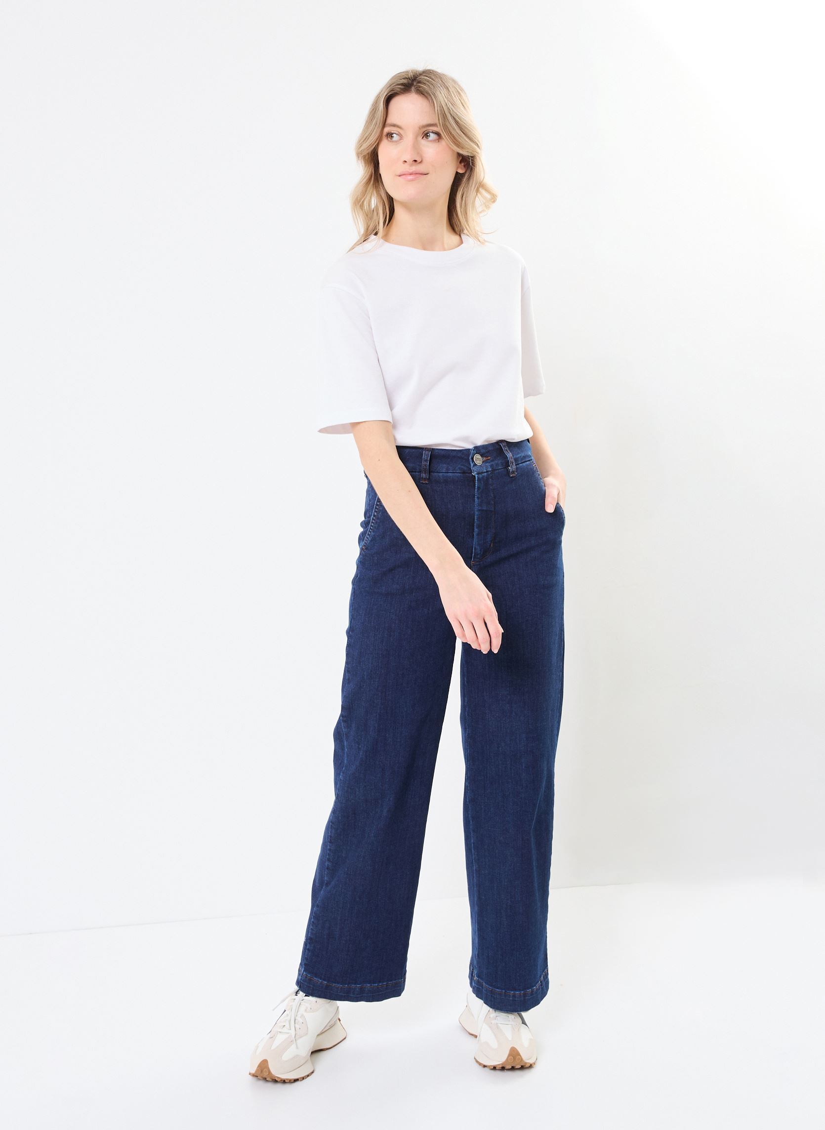Weite Hosen NUAMBER SHORT damen blau Nümph Weite Hosen NUAMBER SHORT damen blau DARK BLUE DENIM 1