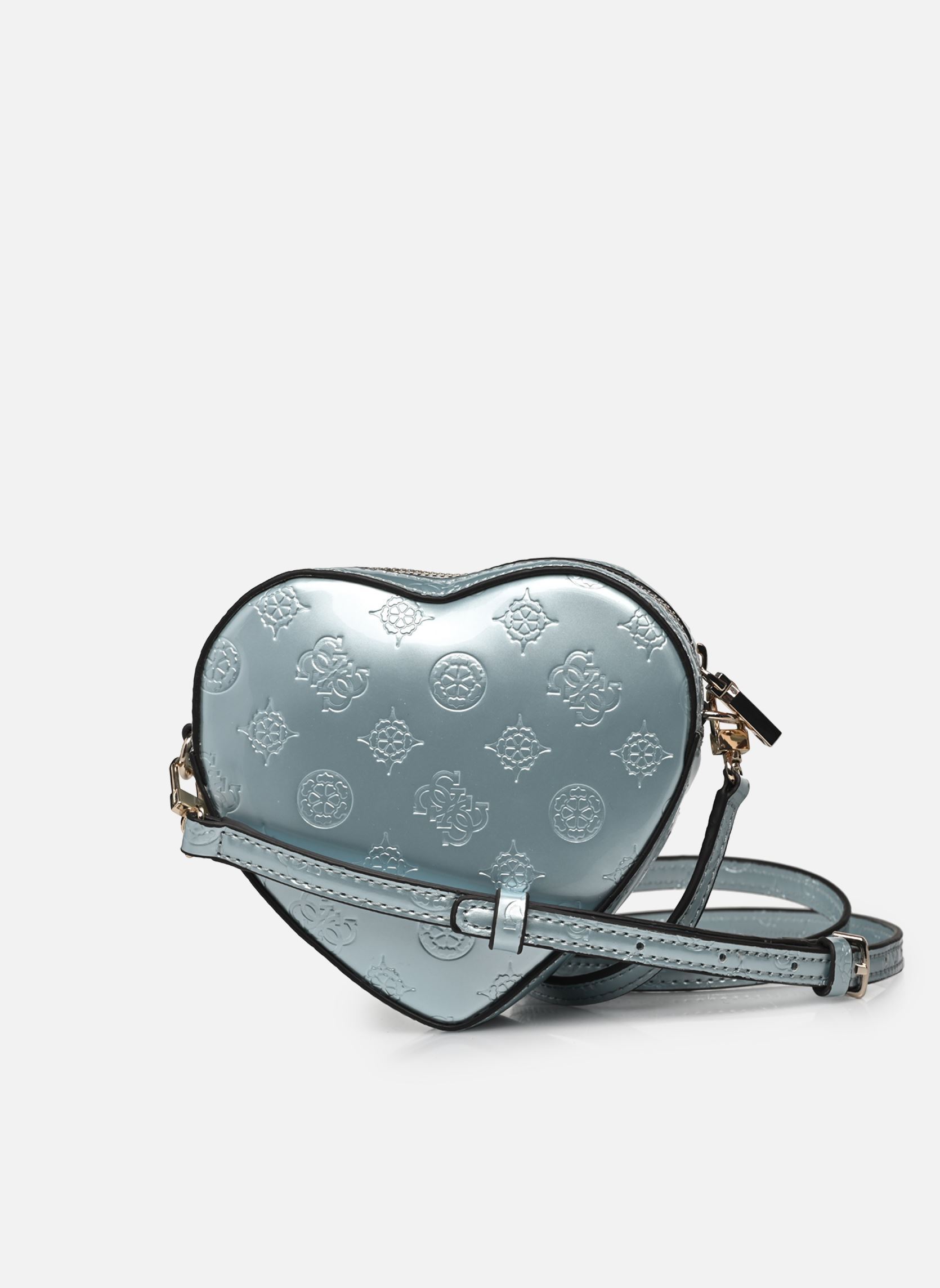 Umhängetaschen Arnela Mini Heart Bag damen blau Guess Umhängetaschen Arnela Mini Heart Bag damen blau POWDER BLUE LOGO