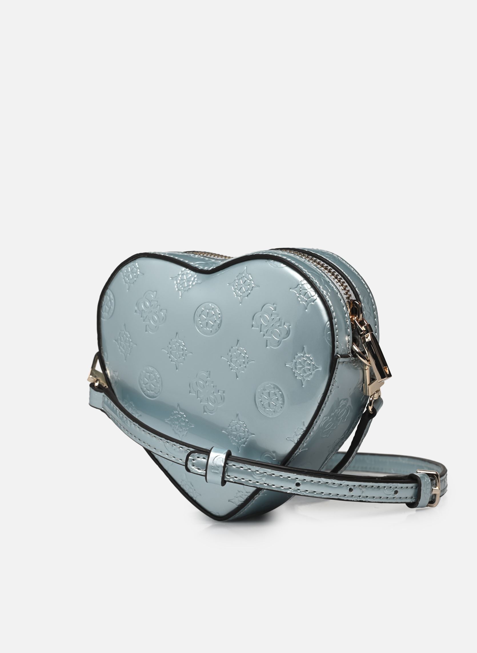 Umhängetaschen Arnela Mini Heart Bag damen blau Guess Umhängetaschen Arnela Mini Heart Bag damen blau POWDER BLUE LOGO