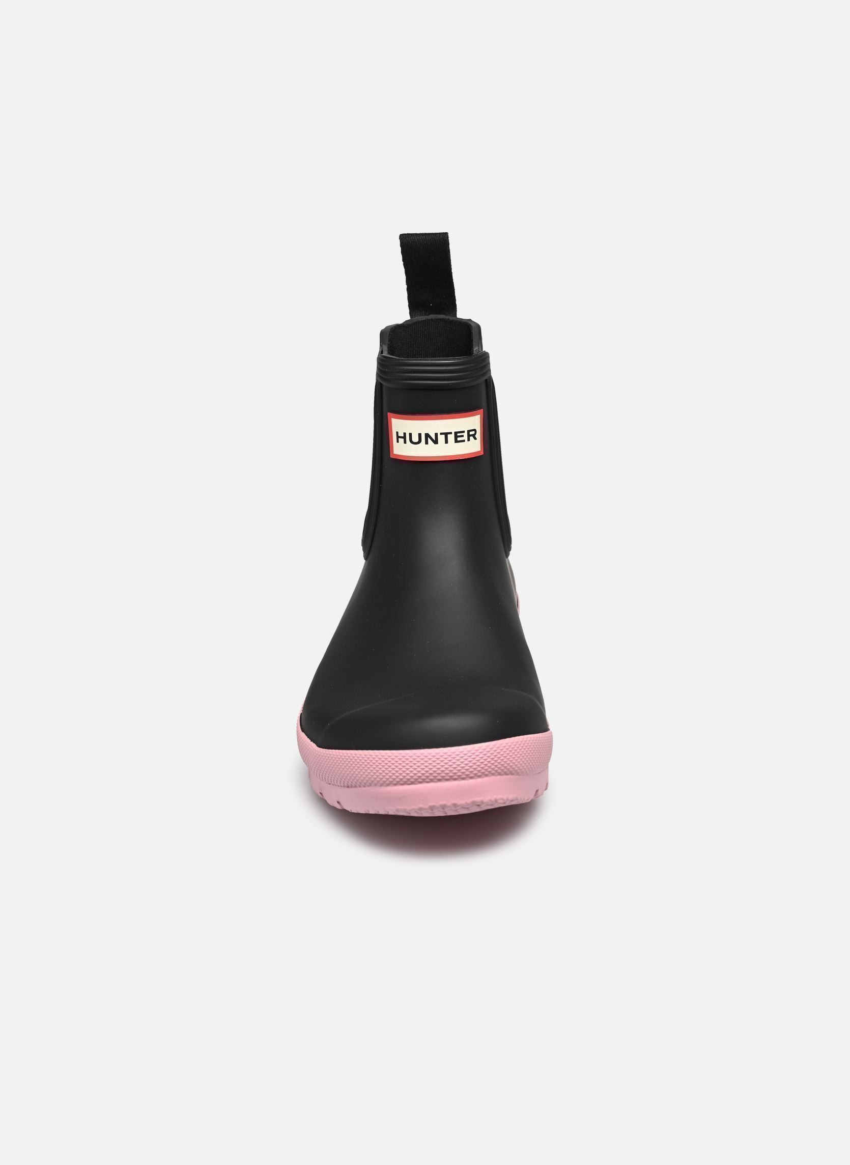 Stivali da pioggia Womens Original Chelsea Boot donna nero Hunter Stivali da pioggia Womens Original Chelsea Boot donna nero BLACK / PINK NECTAR