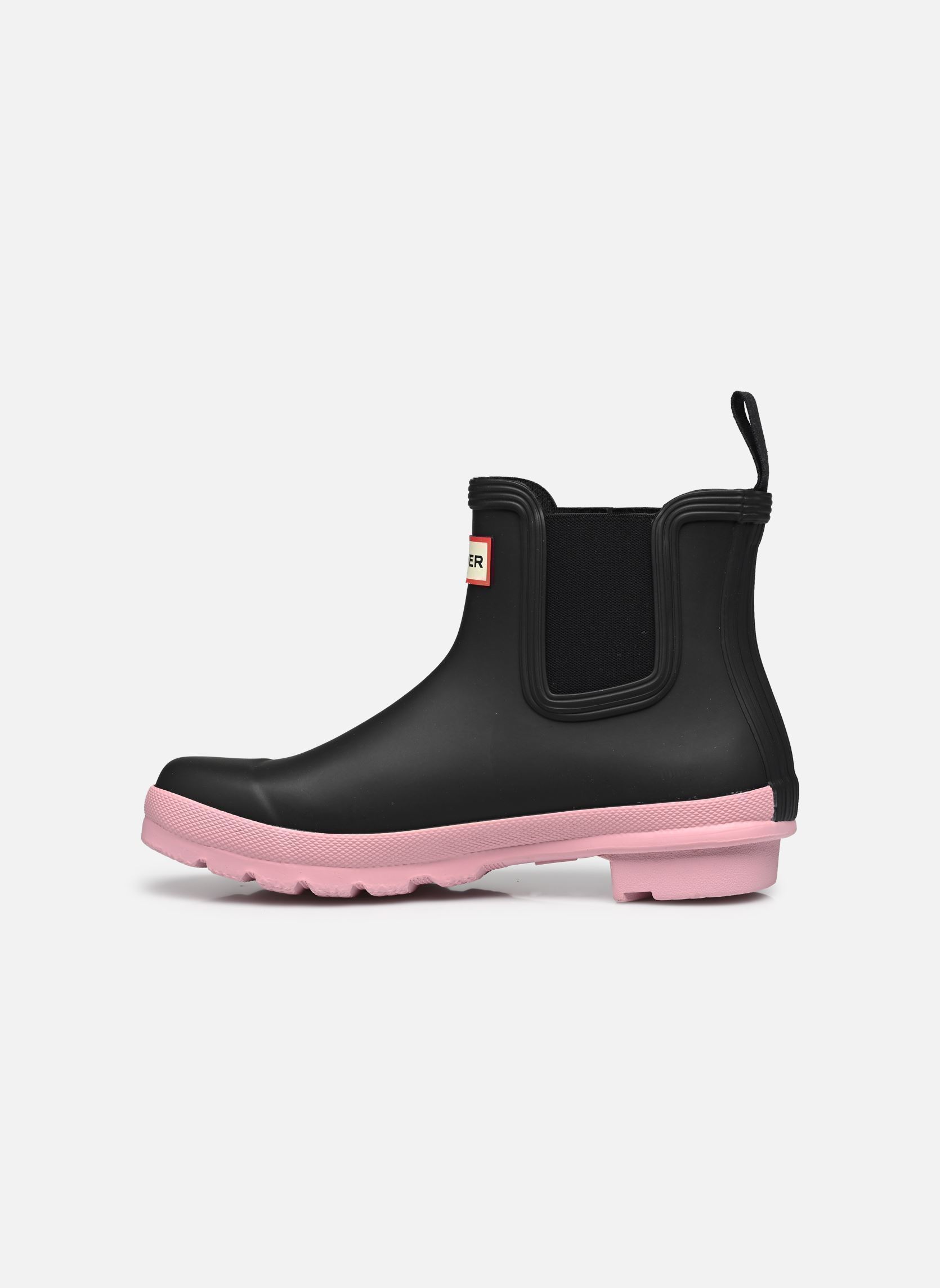 Stivali da pioggia Womens Original Chelsea Boot donna nero Hunter Stivali da pioggia Womens Original Chelsea Boot donna nero BLACK / PINK NECTAR