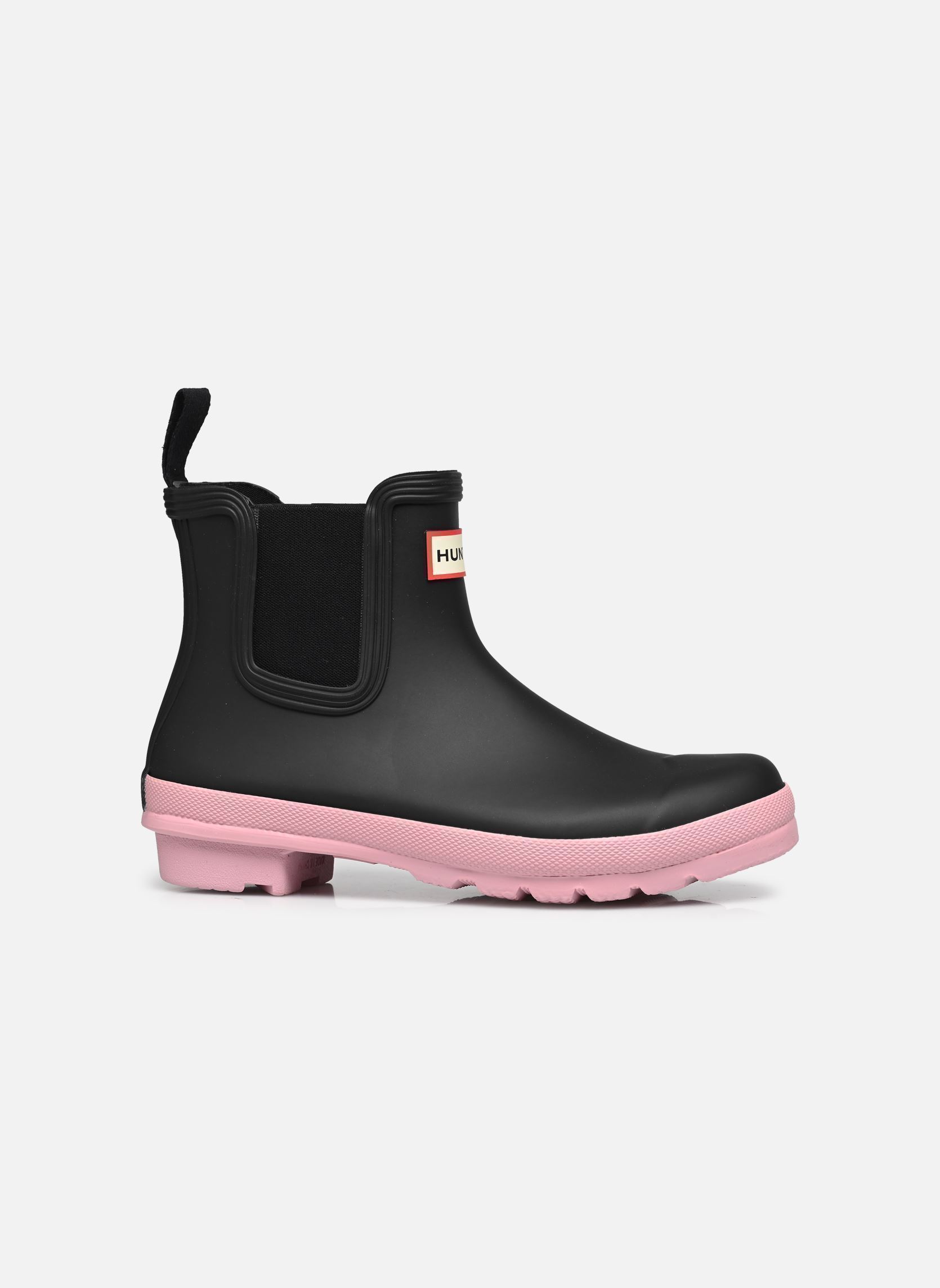 Stivali da pioggia Womens Original Chelsea Boot donna nero Hunter Stivali da pioggia Womens Original Chelsea Boot donna nero BLACK / PINK NECTAR