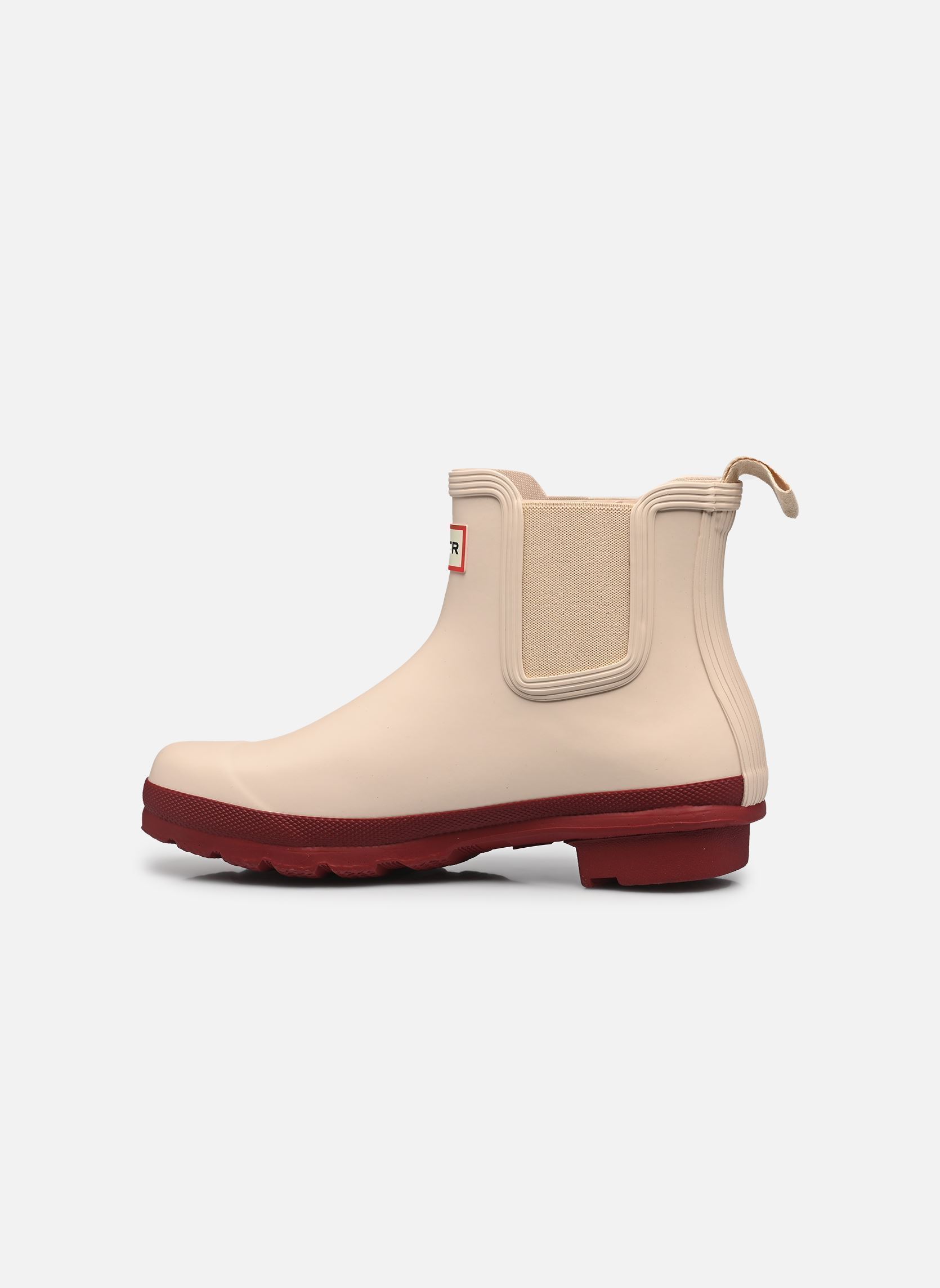 Bottes de pluie Womens Original Chelsea Boot femme beige Hunter Bottes de pluie Womens Original Chelsea Boot femme beige SHIFTING SAND/ MERLOT