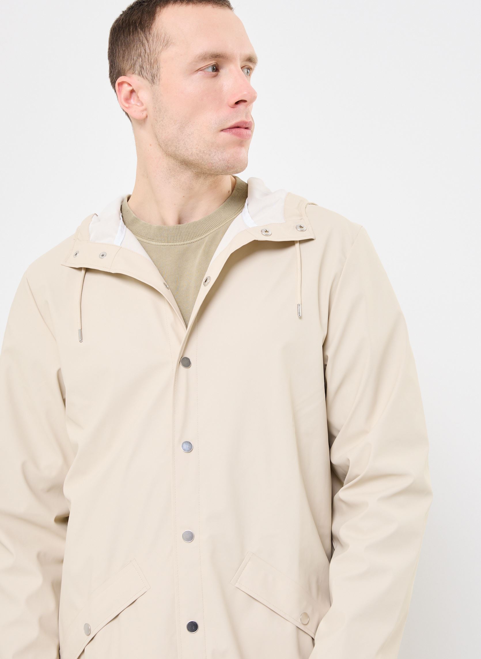 Wasserdichte Jacken Long Jacket W3 herren beige Rains Wasserdichte Jacken Long Jacket W3 herren beige DUNE