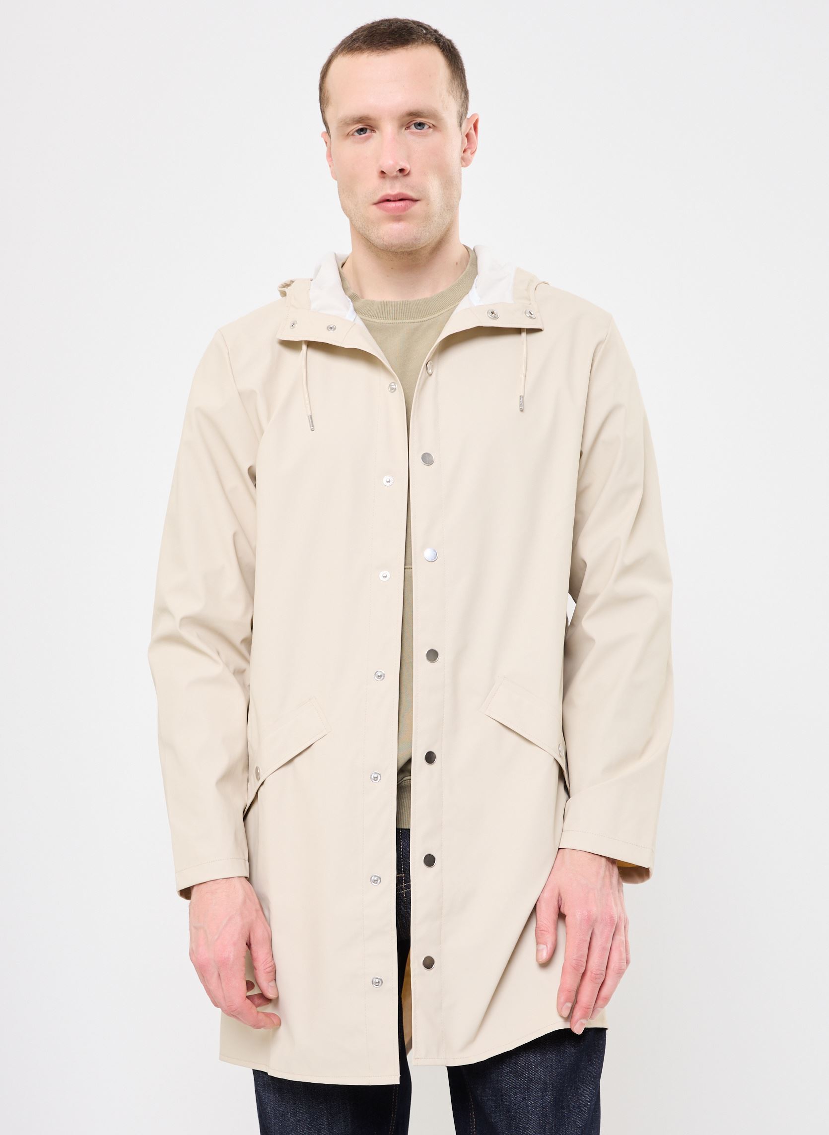 Wasserdichte Jacken Long Jacket W3 herren beige Rains Wasserdichte Jacken Long Jacket W3 herren beige DUNE