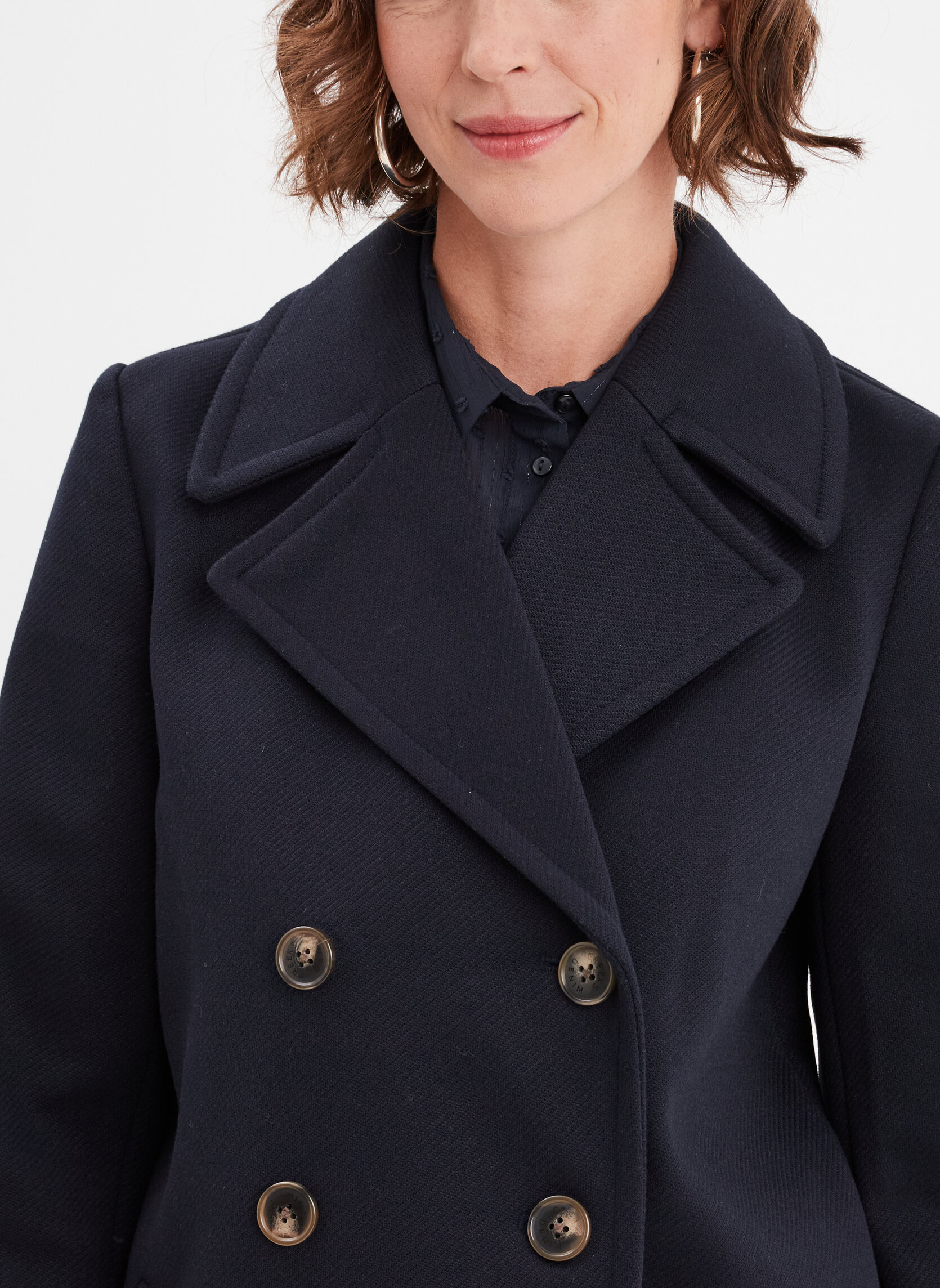 Manteaux classiques Manteau - CRE3_GCORNE femme bleu CREEKS Manteaux classiques Manteau - CRE3_GCORNE femme bleu Bleu marine