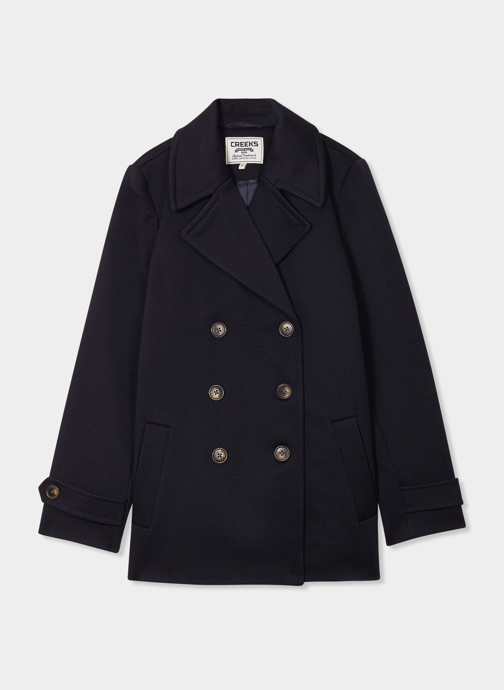 Manteaux classiques Manteau - CRE3_GCORNE femme bleu CREEKS Manteaux classiques Manteau - CRE3_GCORNE femme bleu Bleu marine